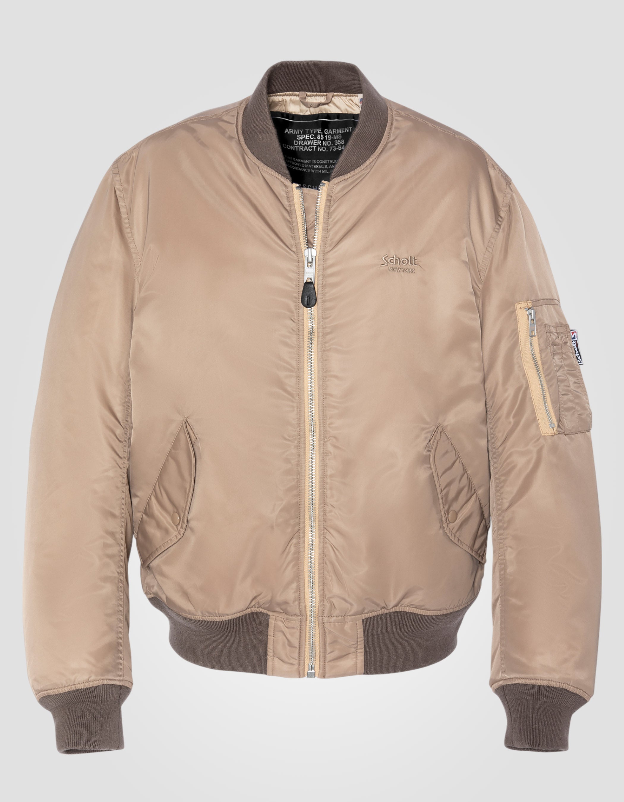 Recycled Nylon washed MA-1 Bomber jacket, comfort fit-1