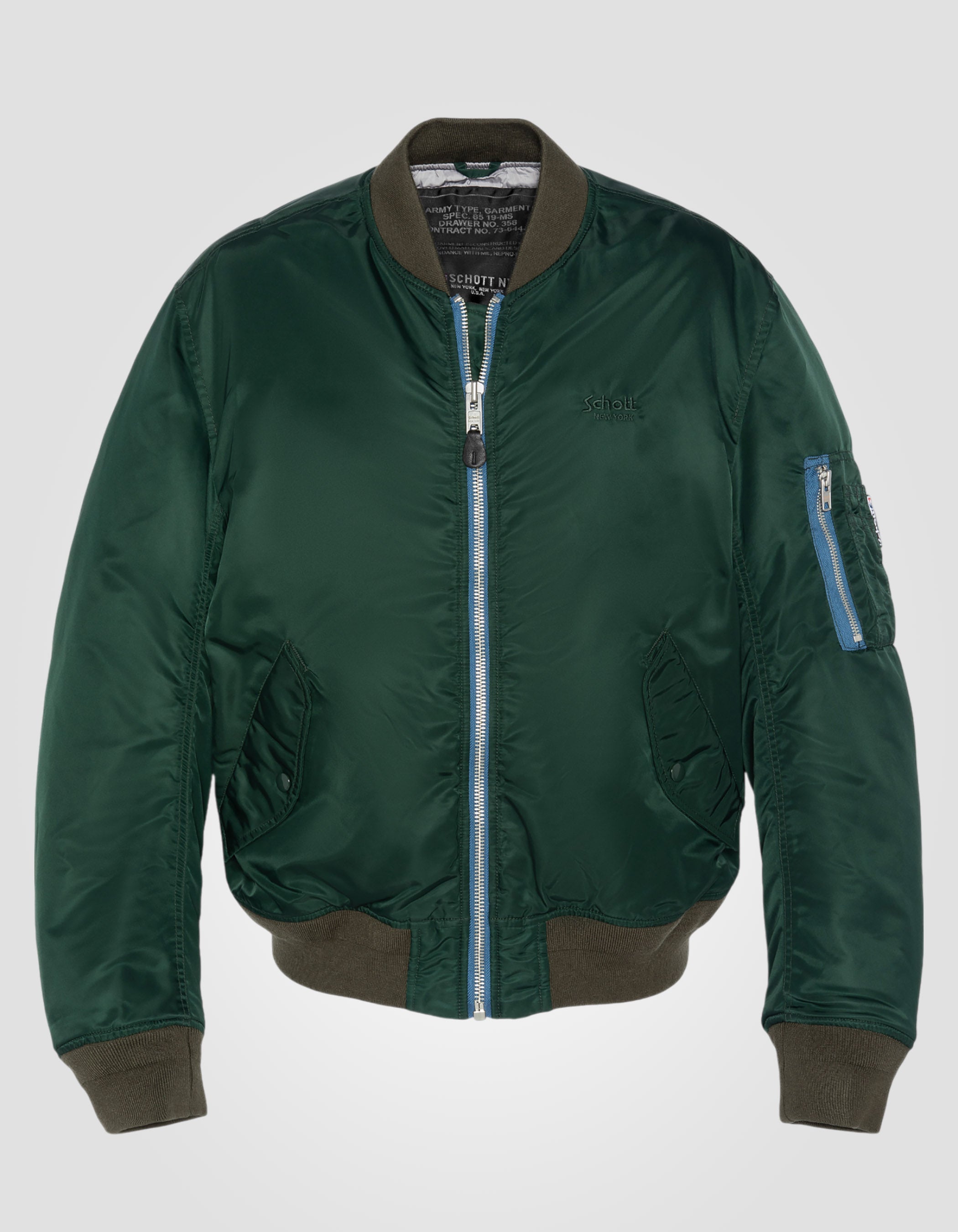 Recycled Nylon washed MA-1 Bomber jacket, comfort fit-2