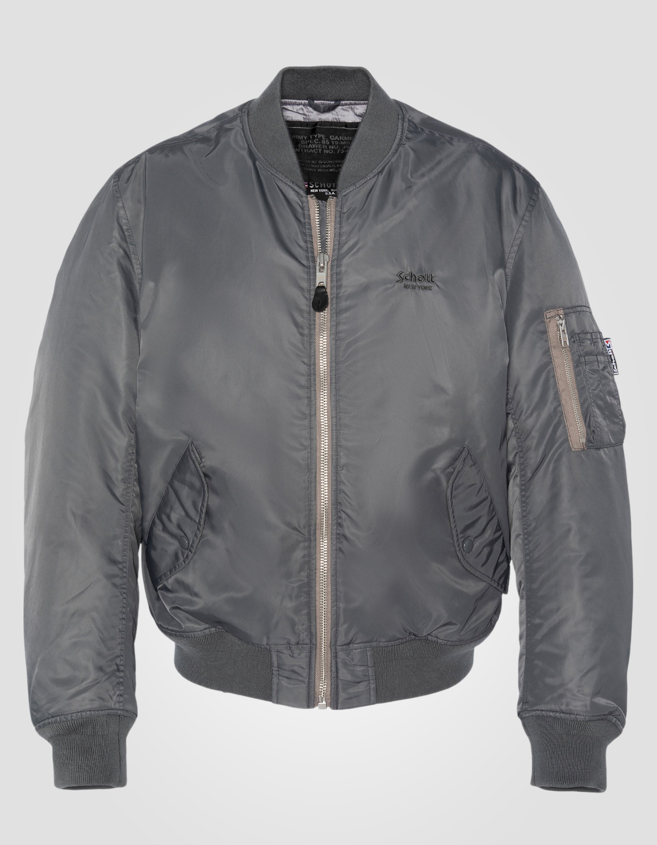 Recycled Nylon washed MA-1 Bomber jacket, comfort fit-2