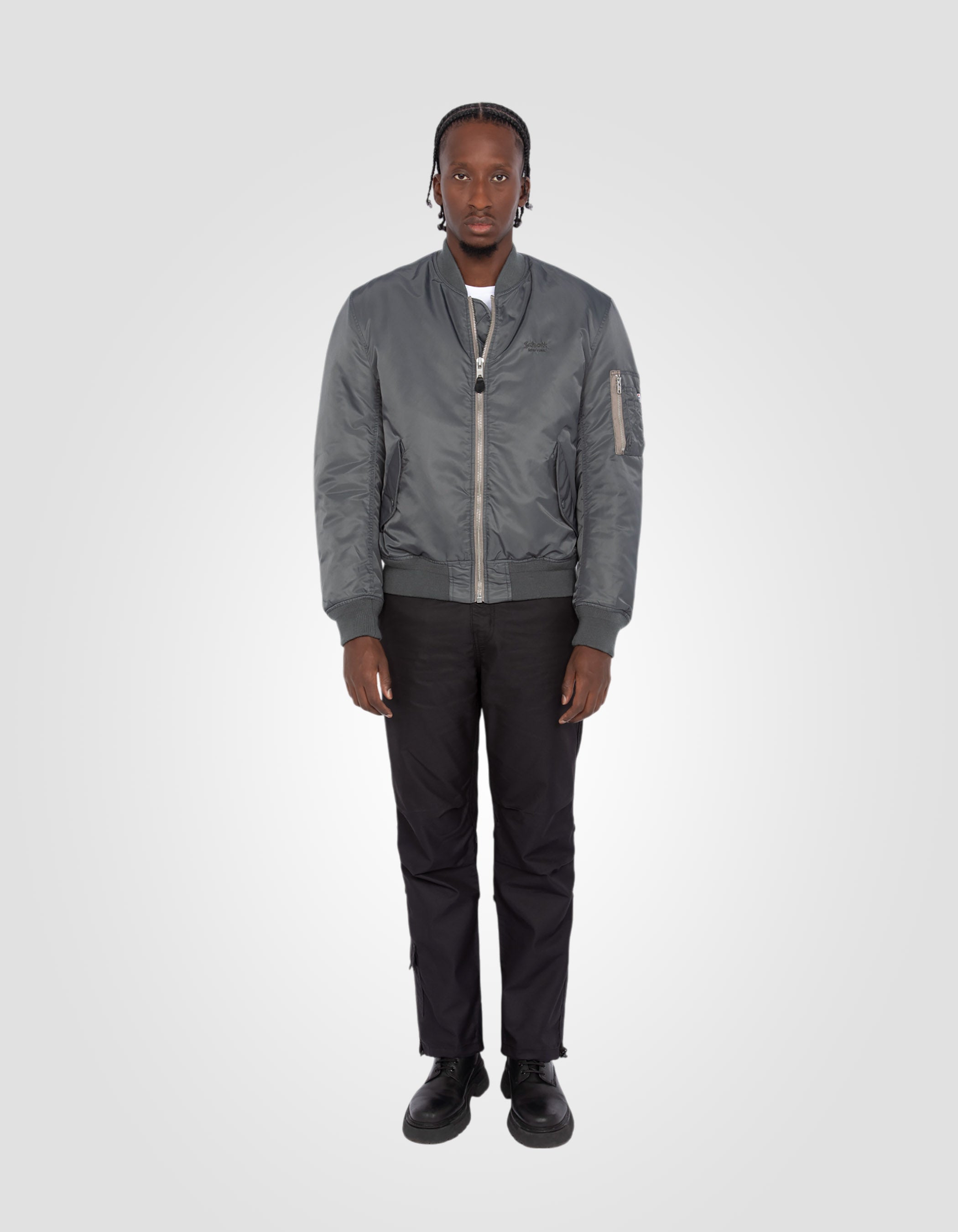 Recycled Nylon washed MA-1 Bomber jacket, comfort fit-1