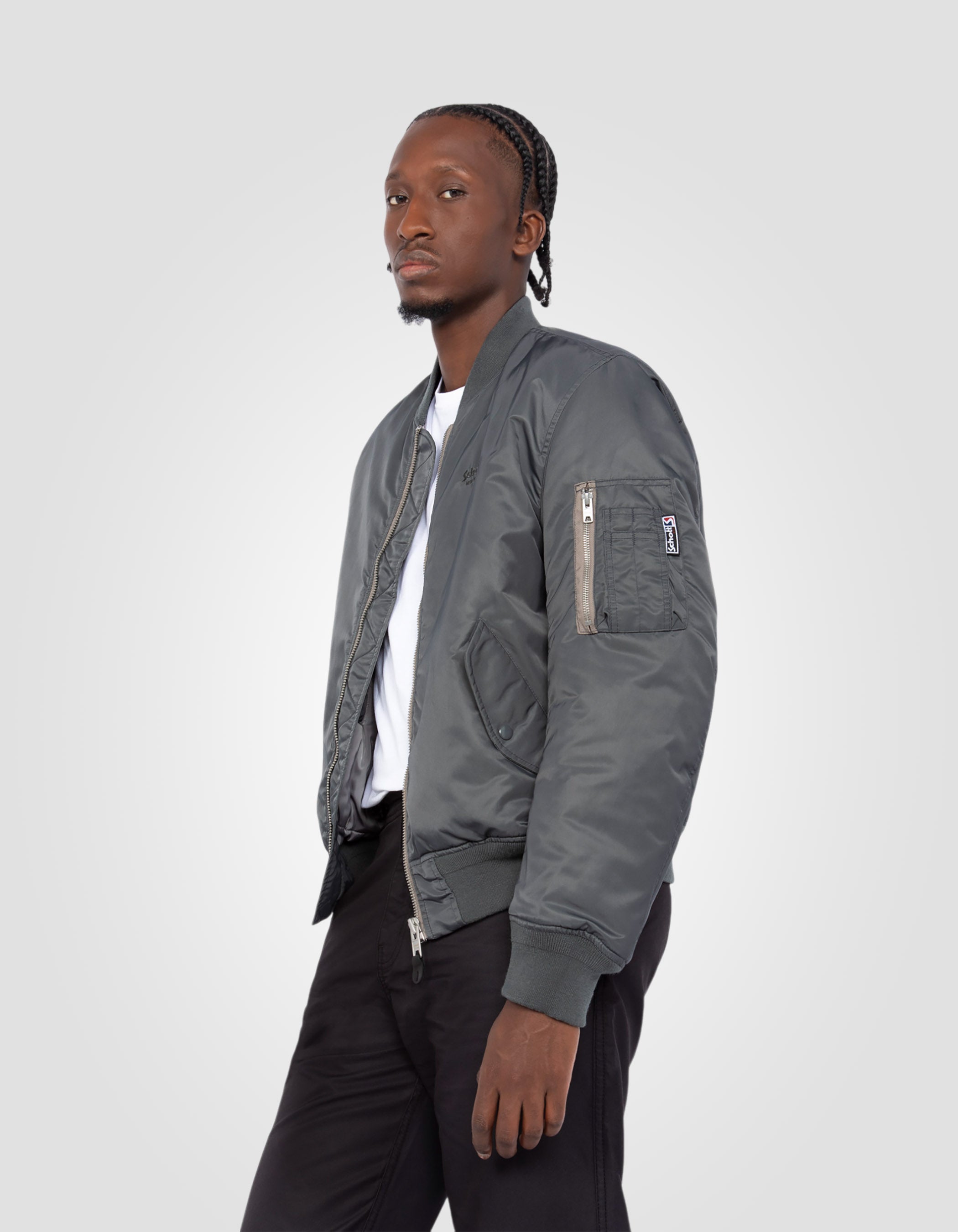 Recycled Nylon washed MA-1 Bomber jacket, comfort fit-4