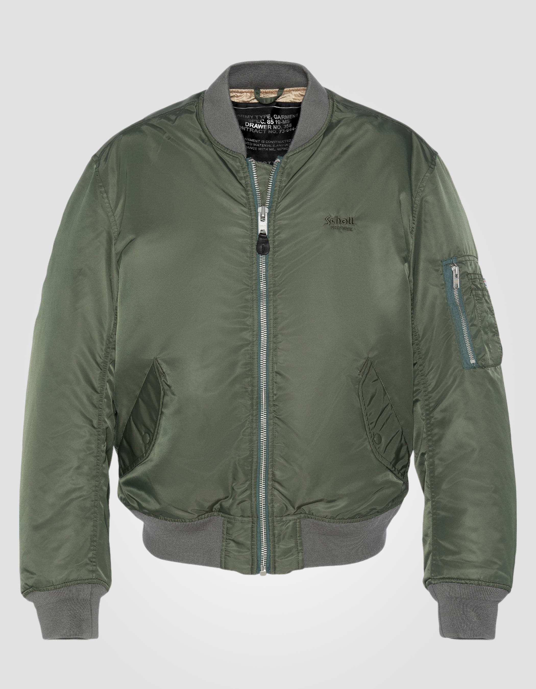 Recycled Nylon washed MA-1 Bomber jacket, comfort fit-1