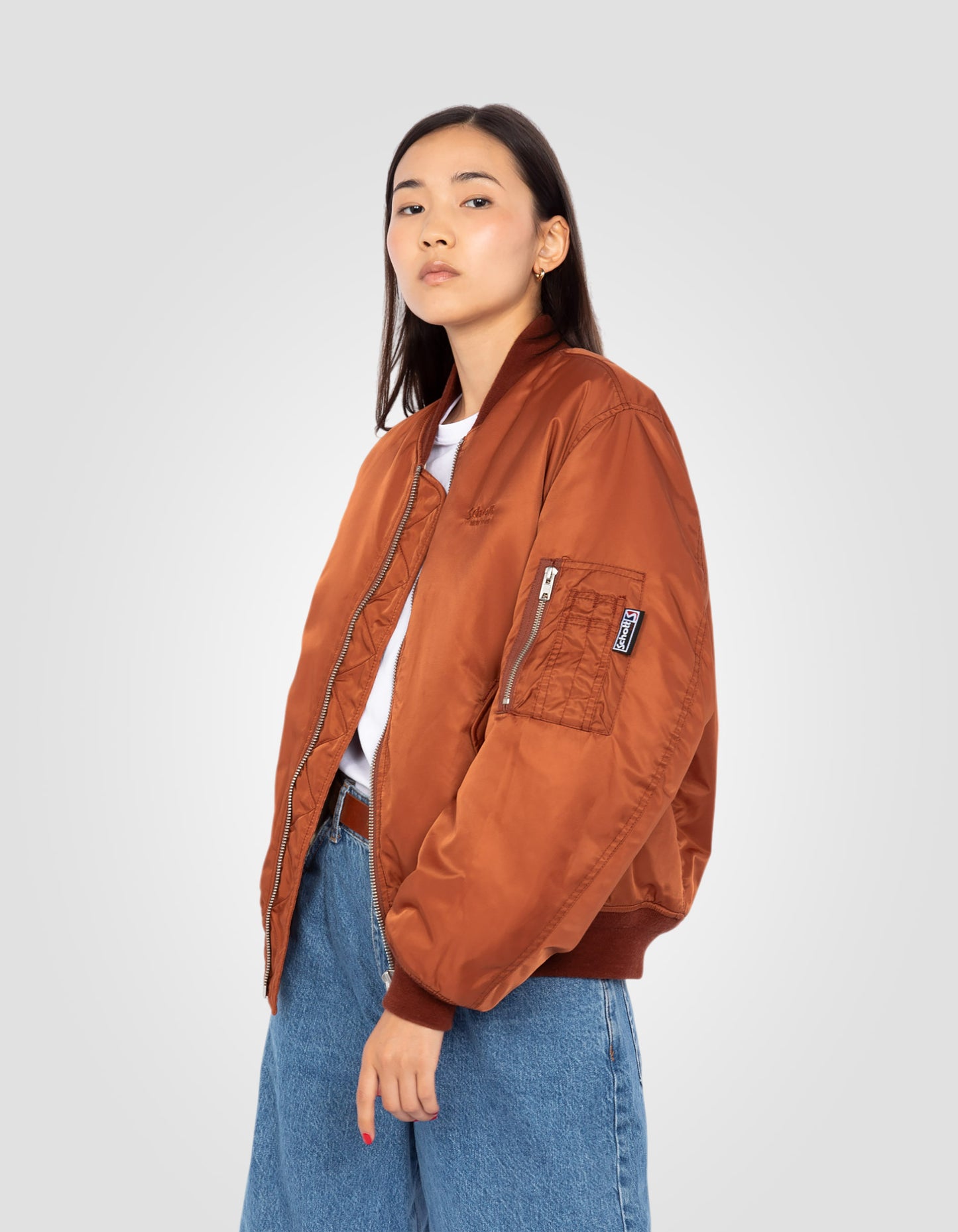 Bomber MA-1 lavé en nylon recyclé, coupe confort