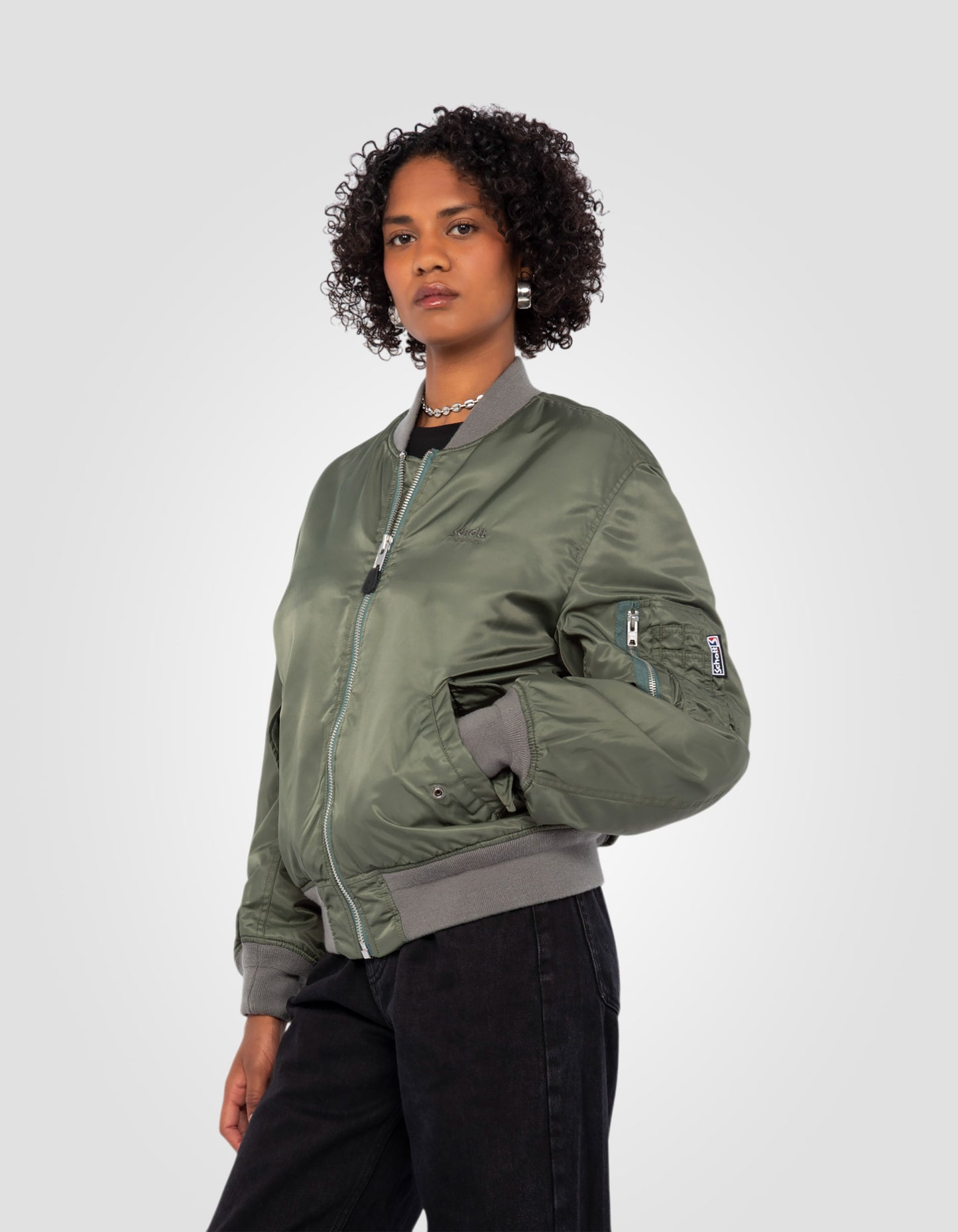 Bomber MA-1 lavé en nylon recyclé, coupe confort