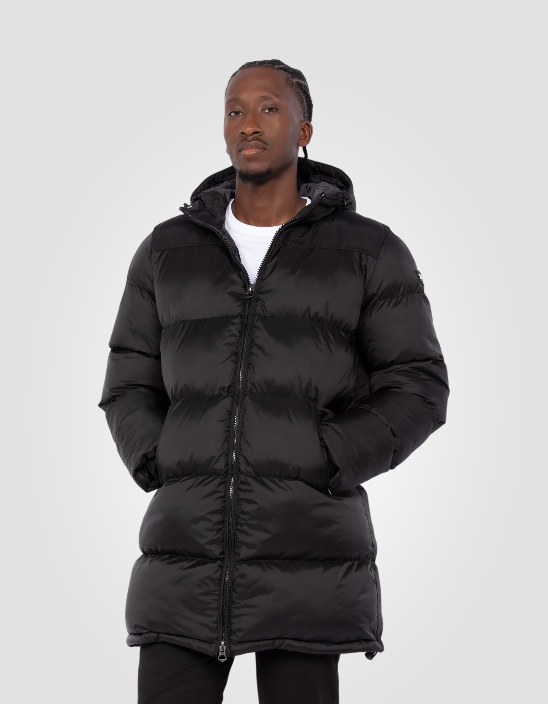 Long hooded puffer coat-3