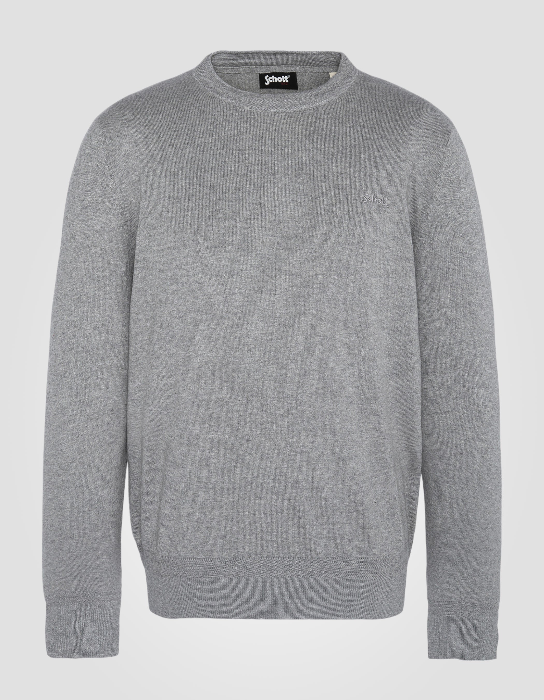 Fine knit crewneck sweater-1