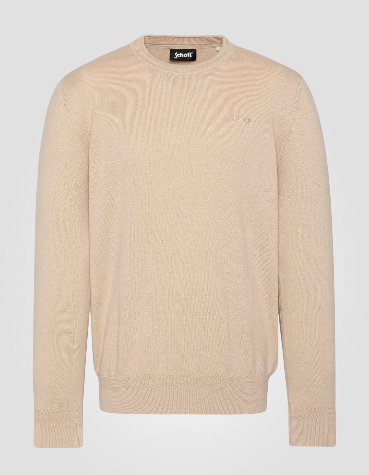 Fine knit crewneck sweater