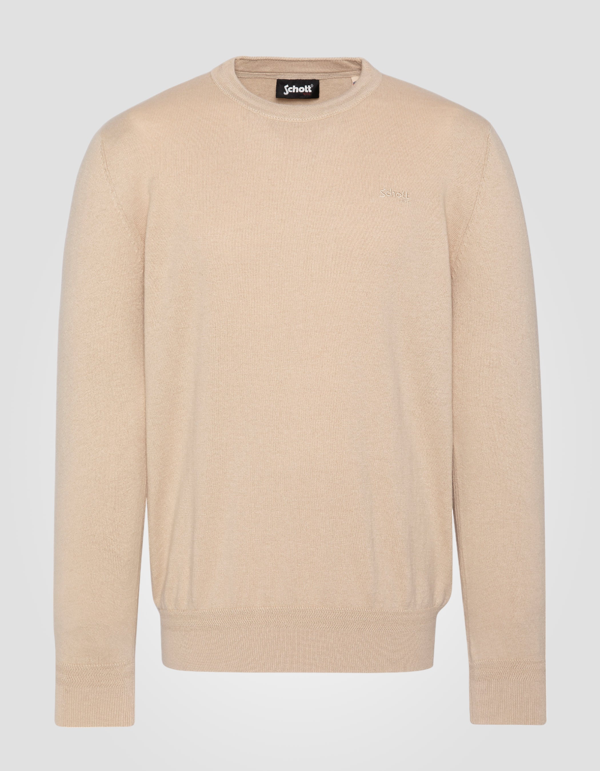 Fine knit crewneck sweater-1