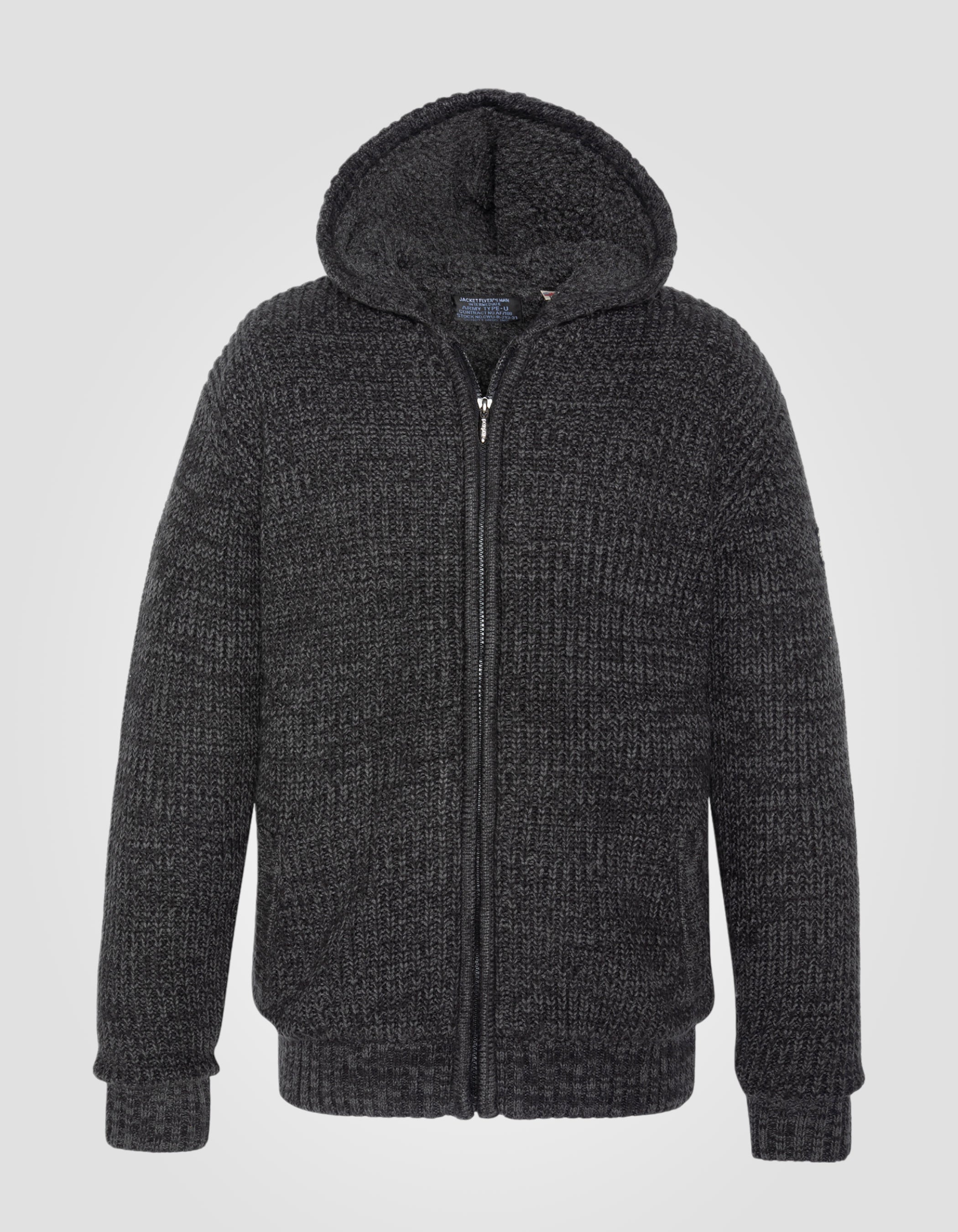 Schott NYC® Sherpa lined cardigan-1