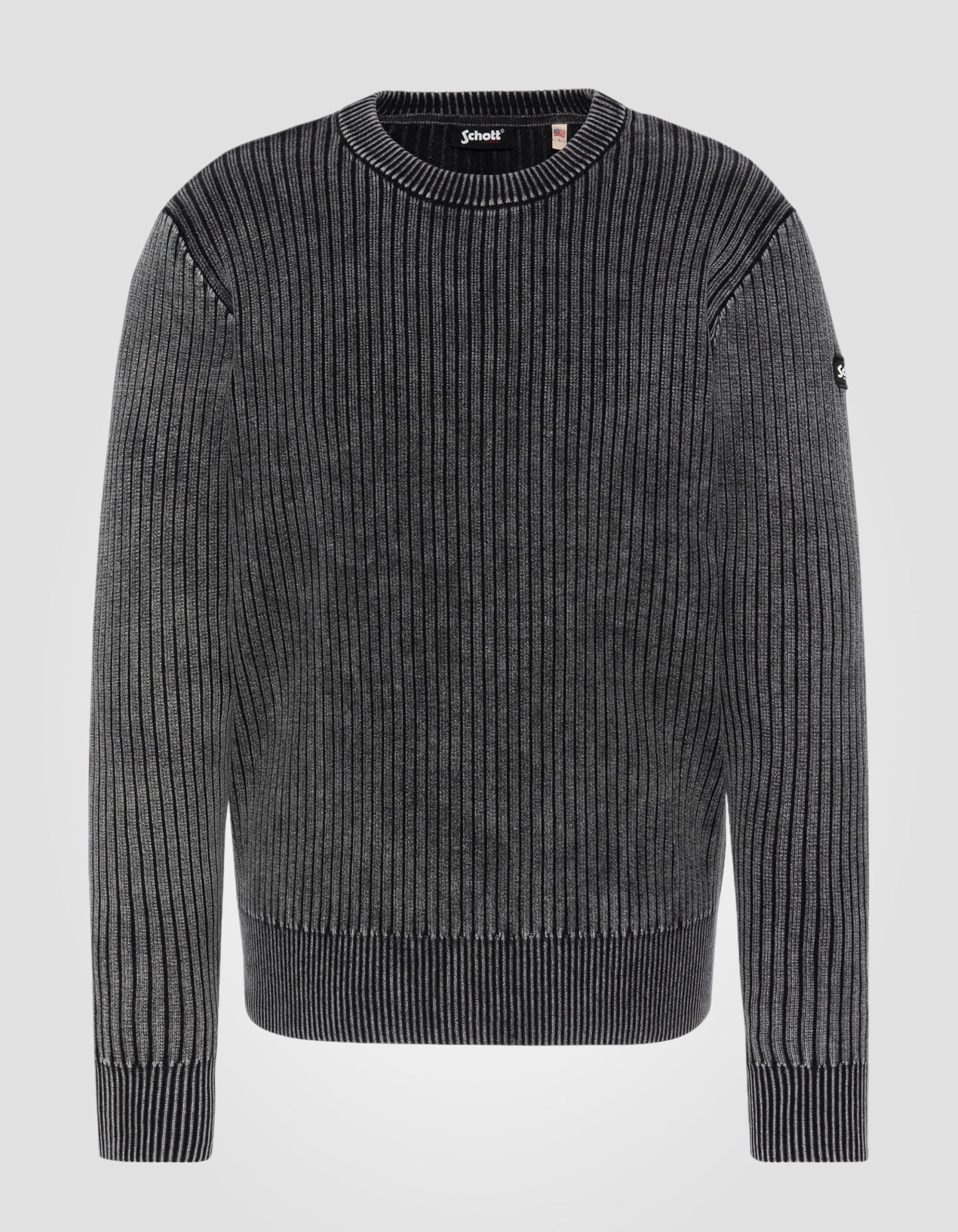 Ribbed crewneck sweater