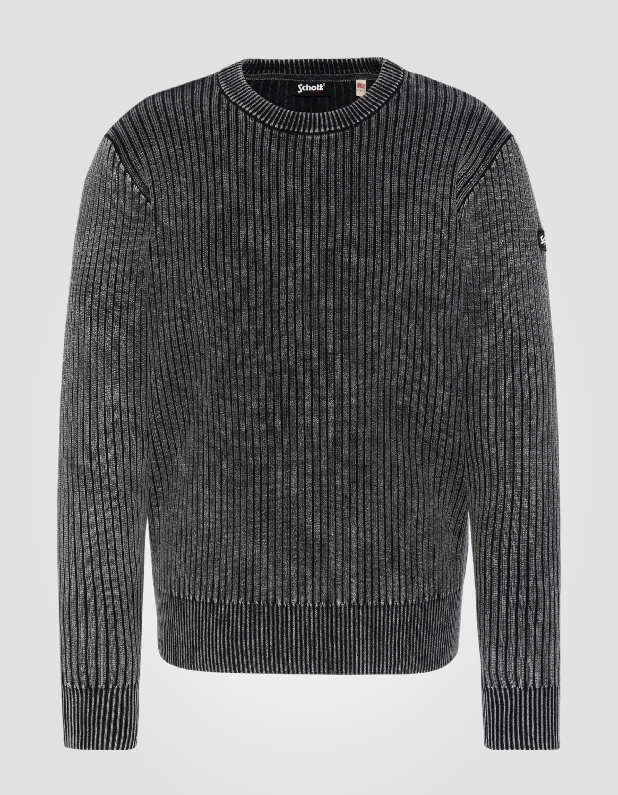 Ribbed crewneck sweater-1