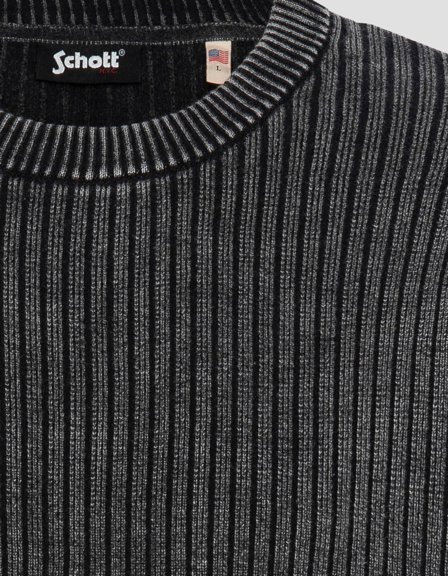 Ribbed crewneck sweater