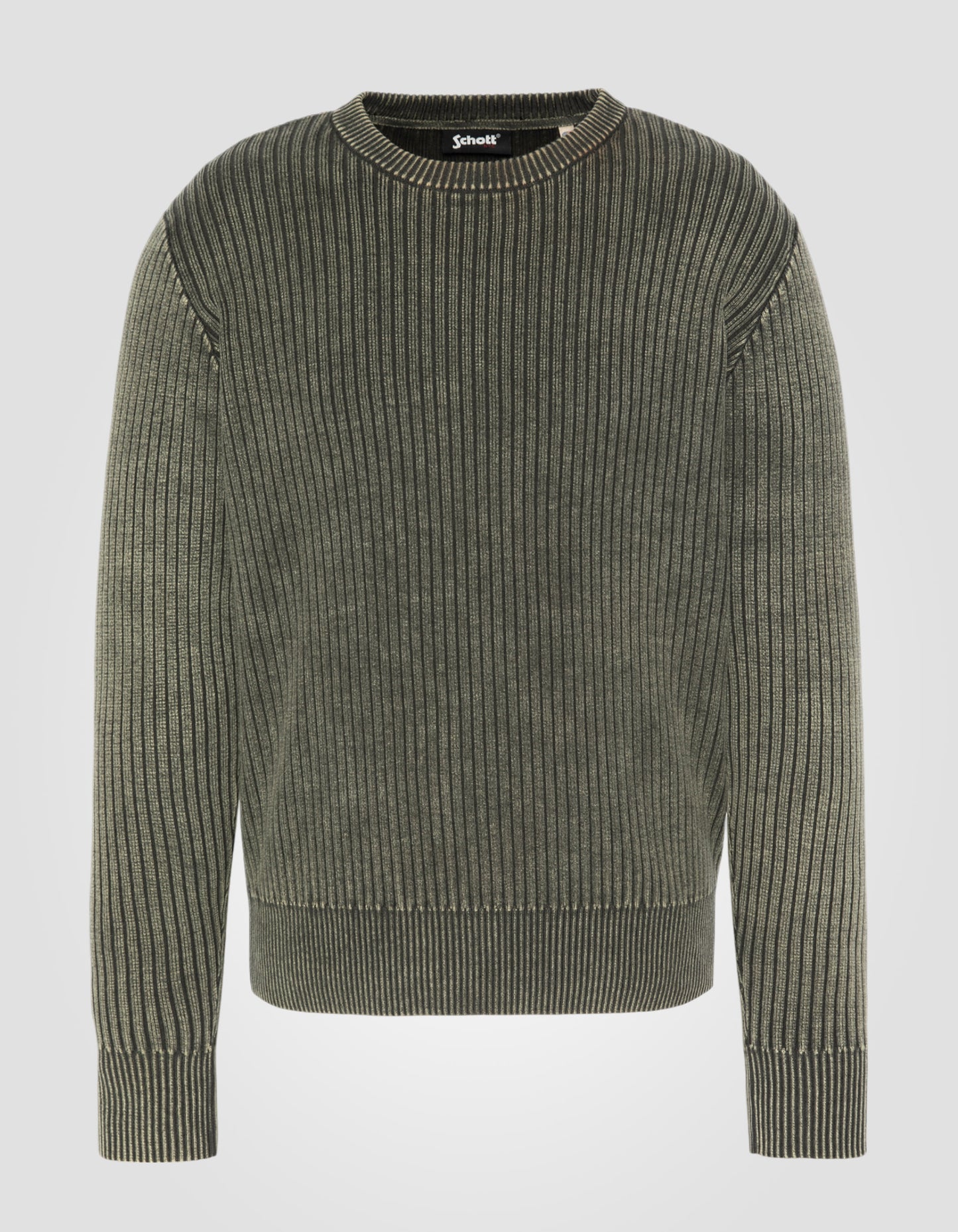 Ribbed crewneck sweater