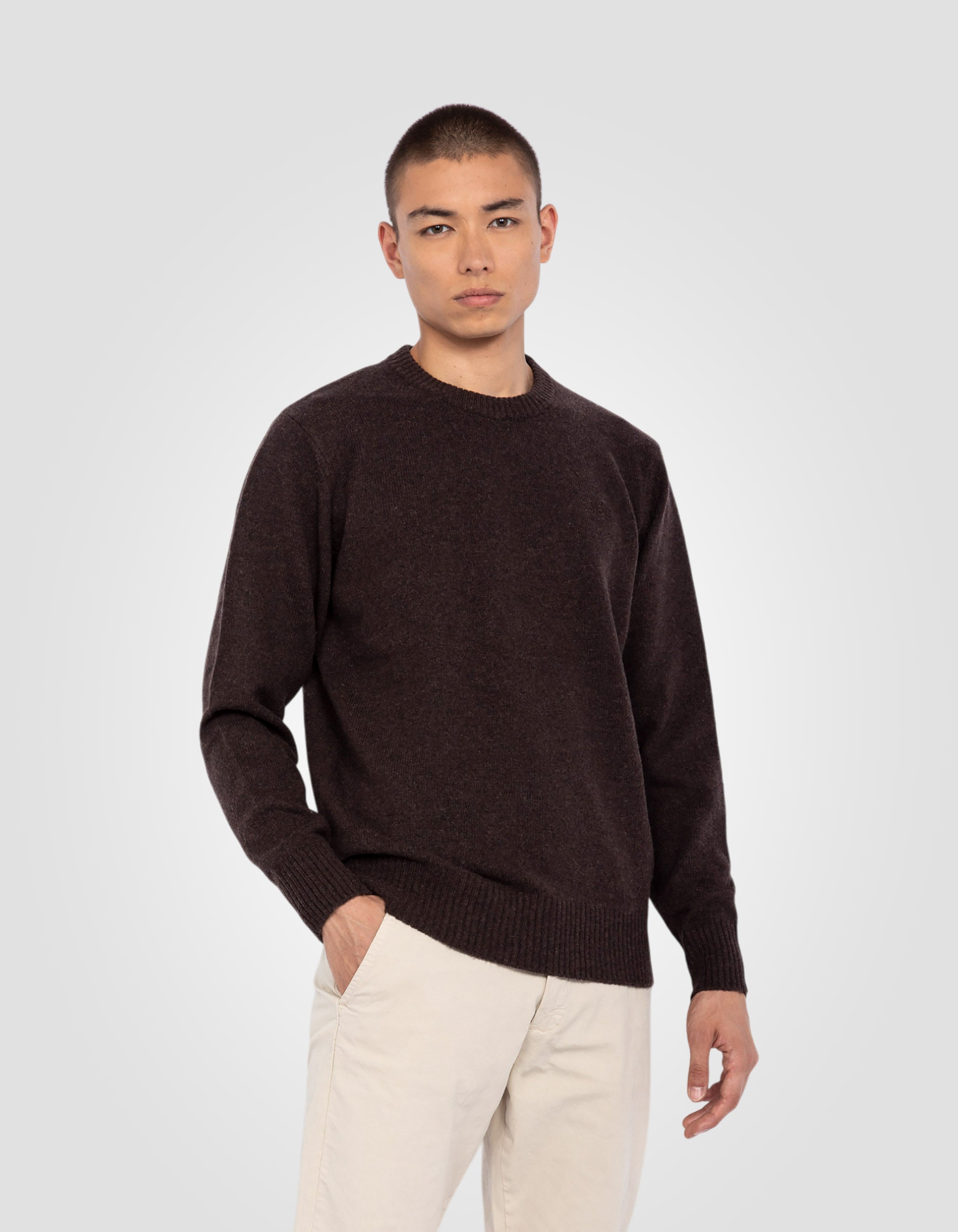 Crewneck sweater in lambswool-3