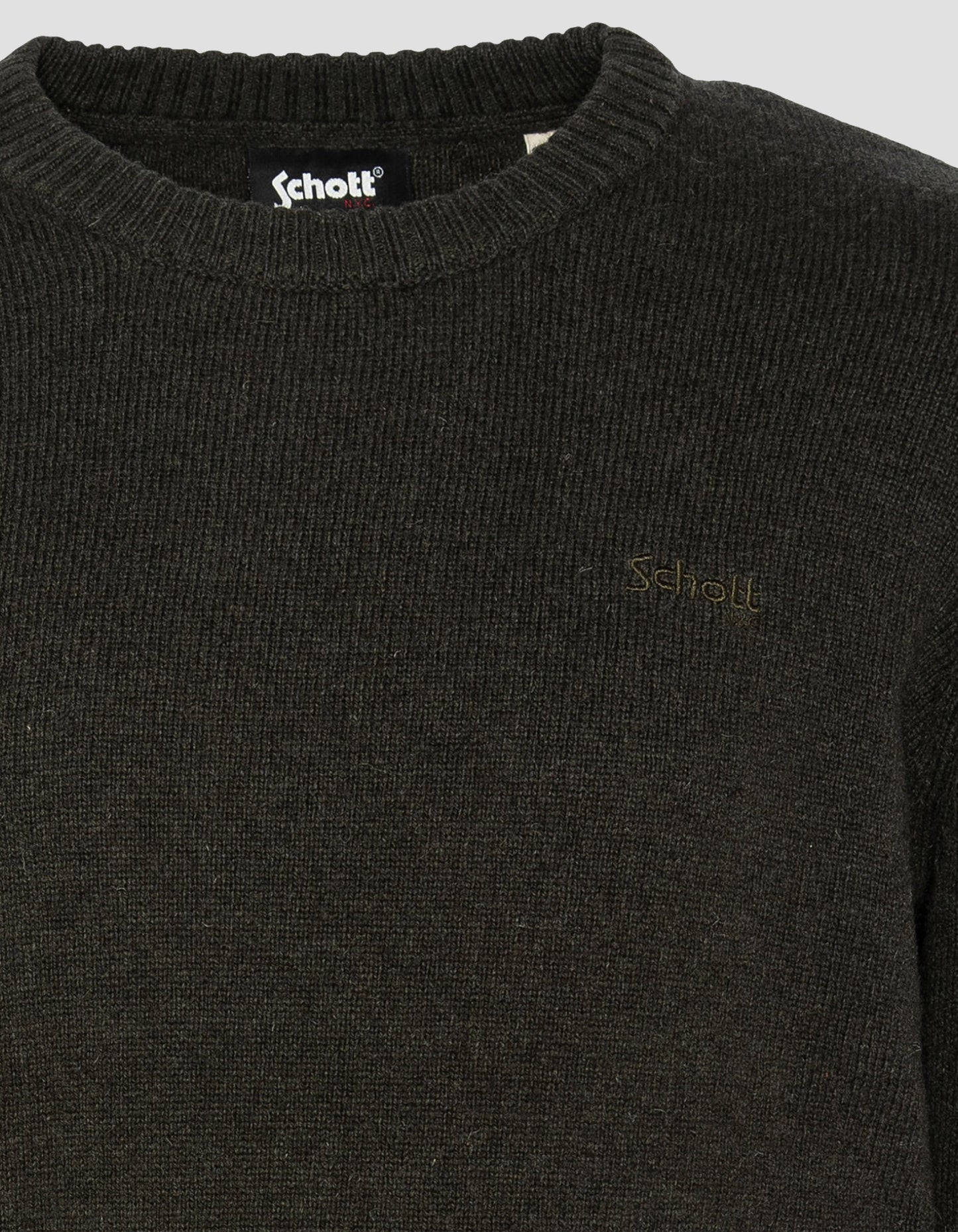 Crewneck sweater in lambswool