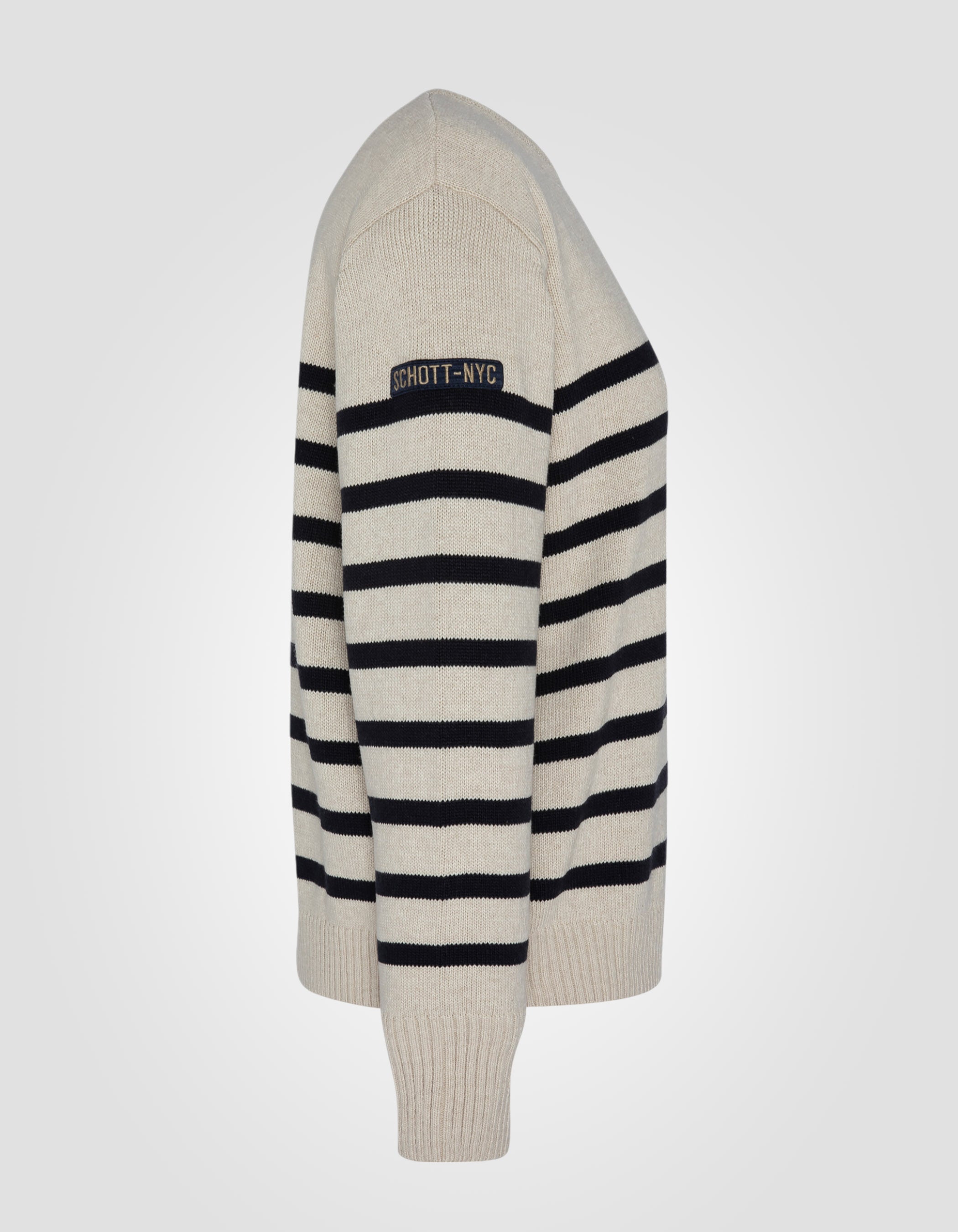 Sailor's crewneck sweater with shoulder buttons-7