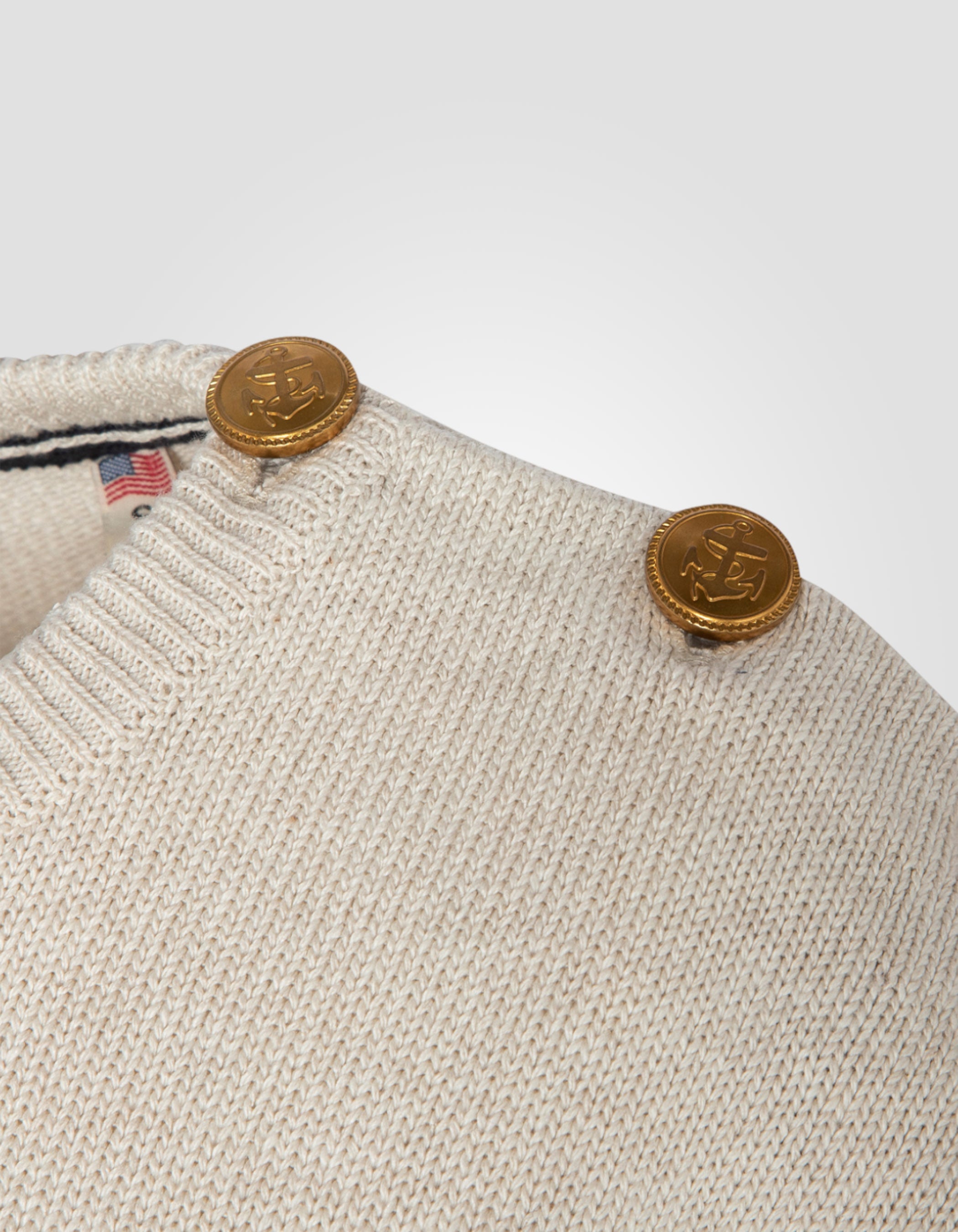 Sailor's crewneck sweater with shoulder buttons-8