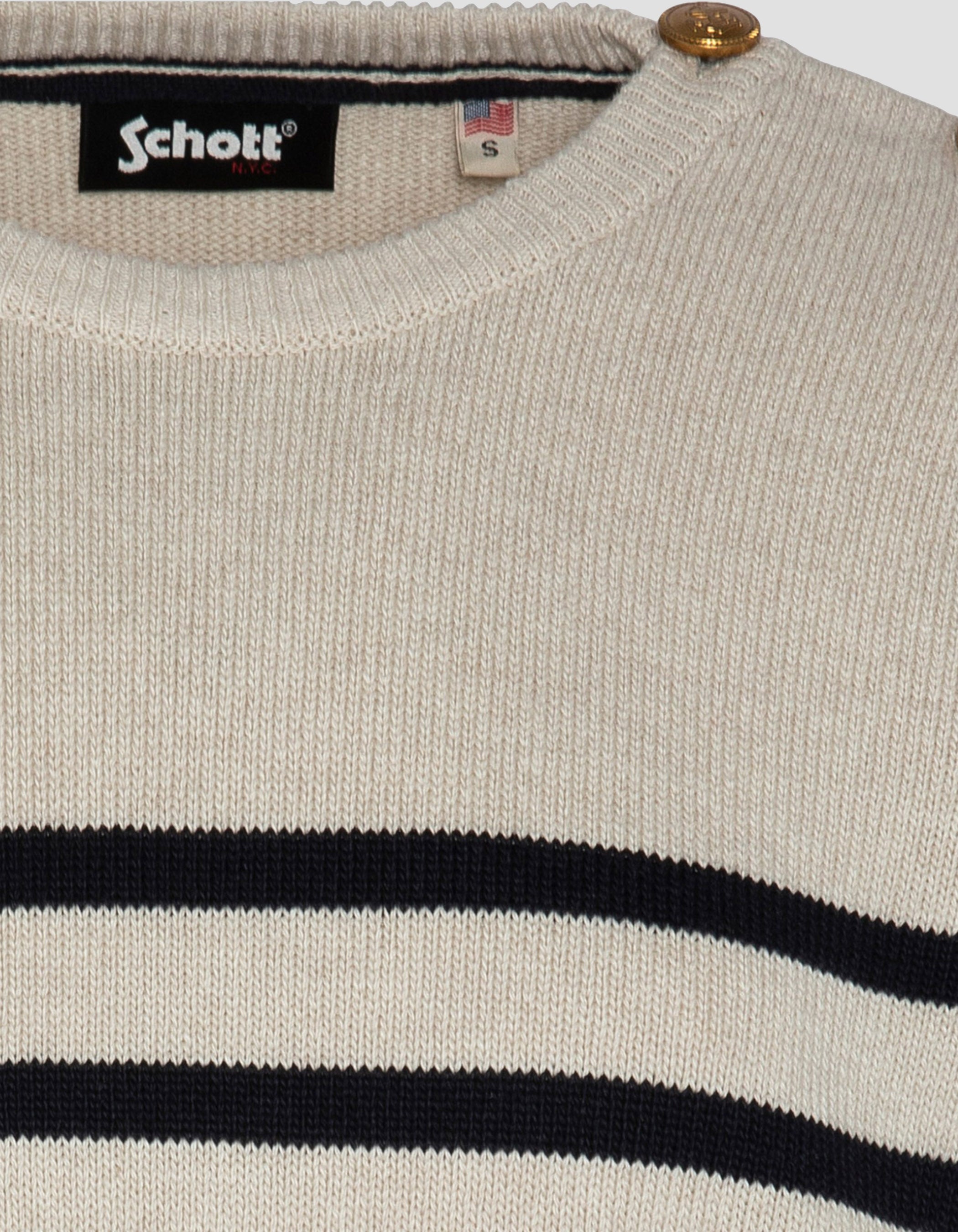 Sailor's crewneck sweater with shoulder buttons-9