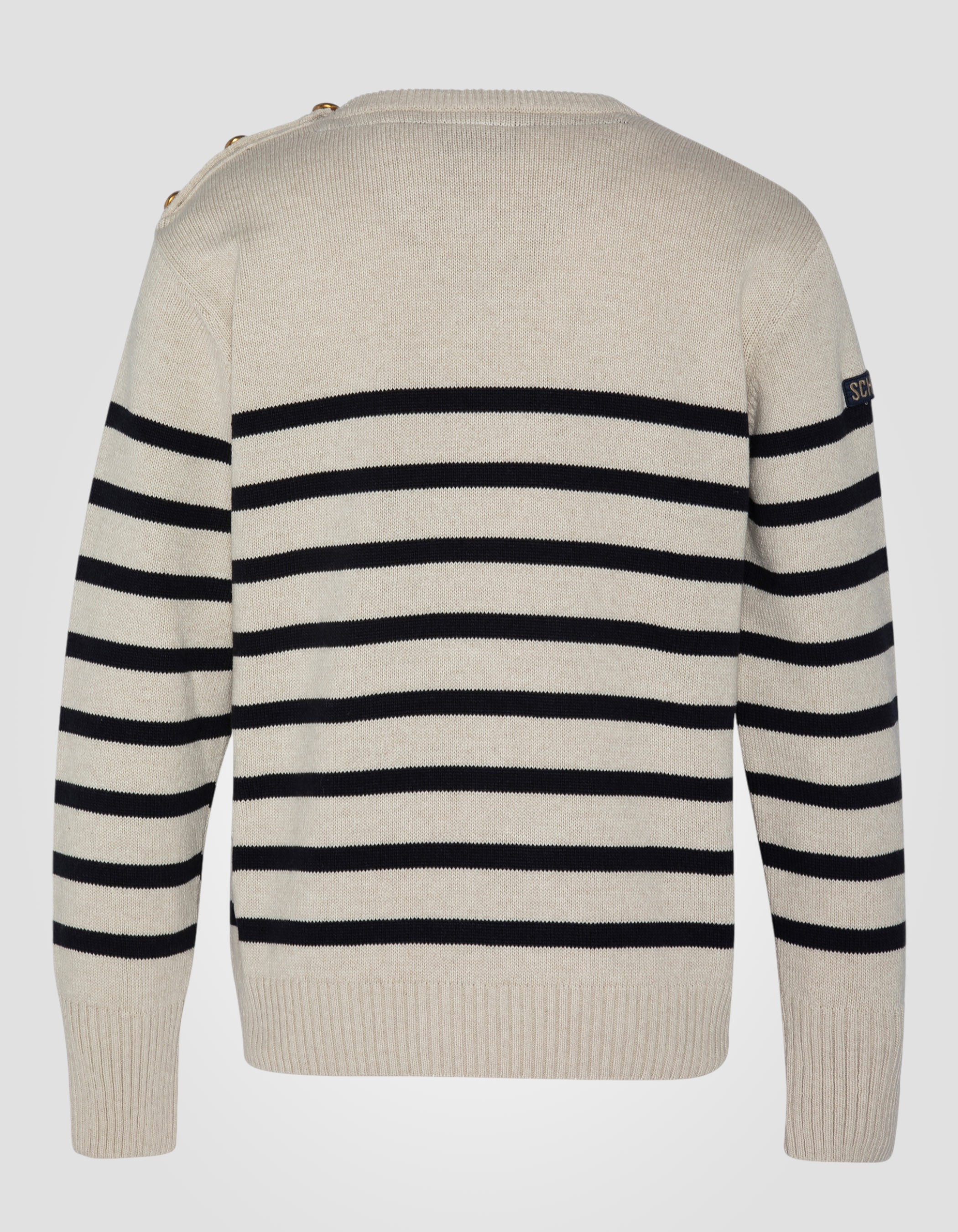 Sailor's crewneck sweater with shoulder buttons-10