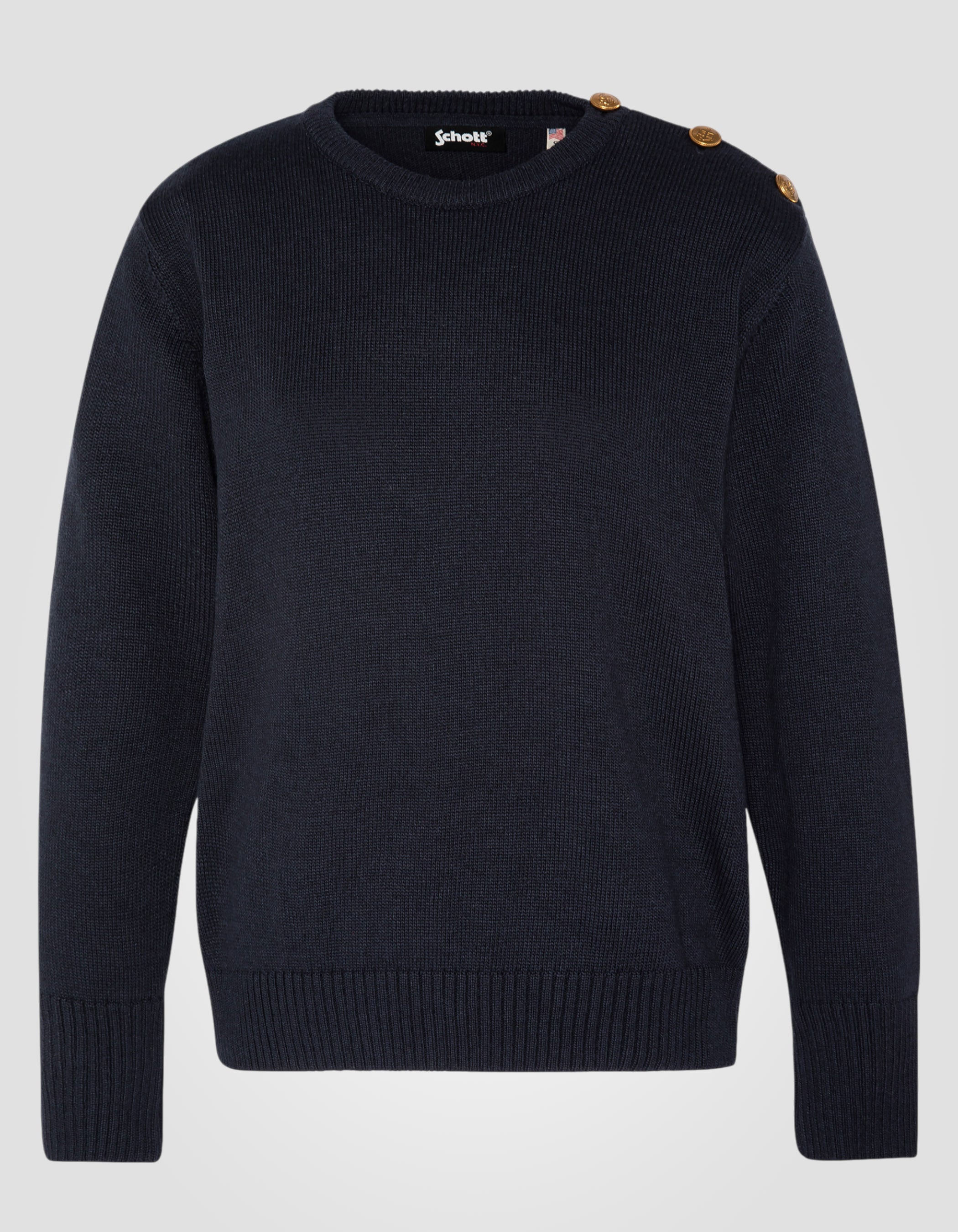 Sailor's crewneck sweater with shoulder buttons-1