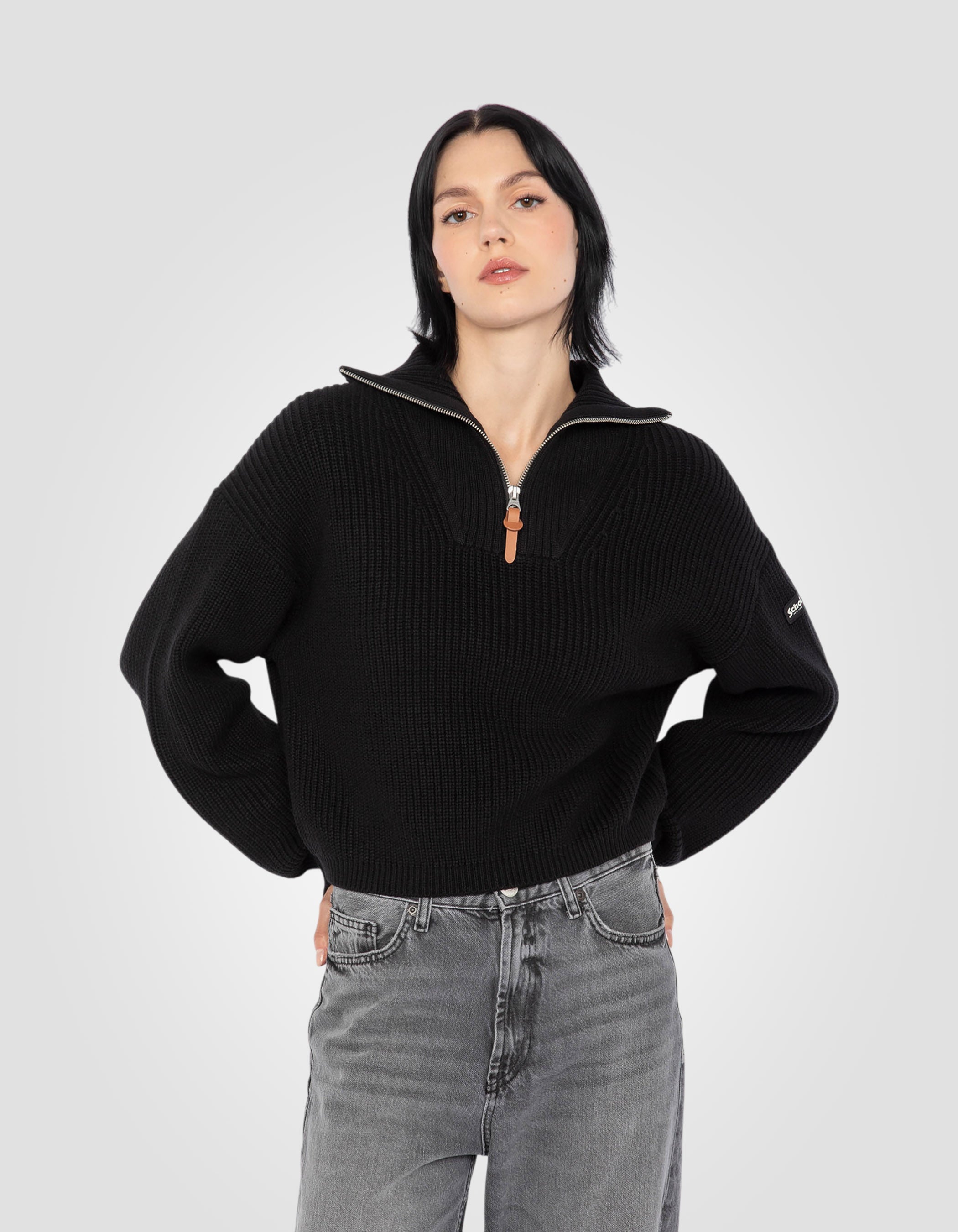 Crop Trucker sweater-4