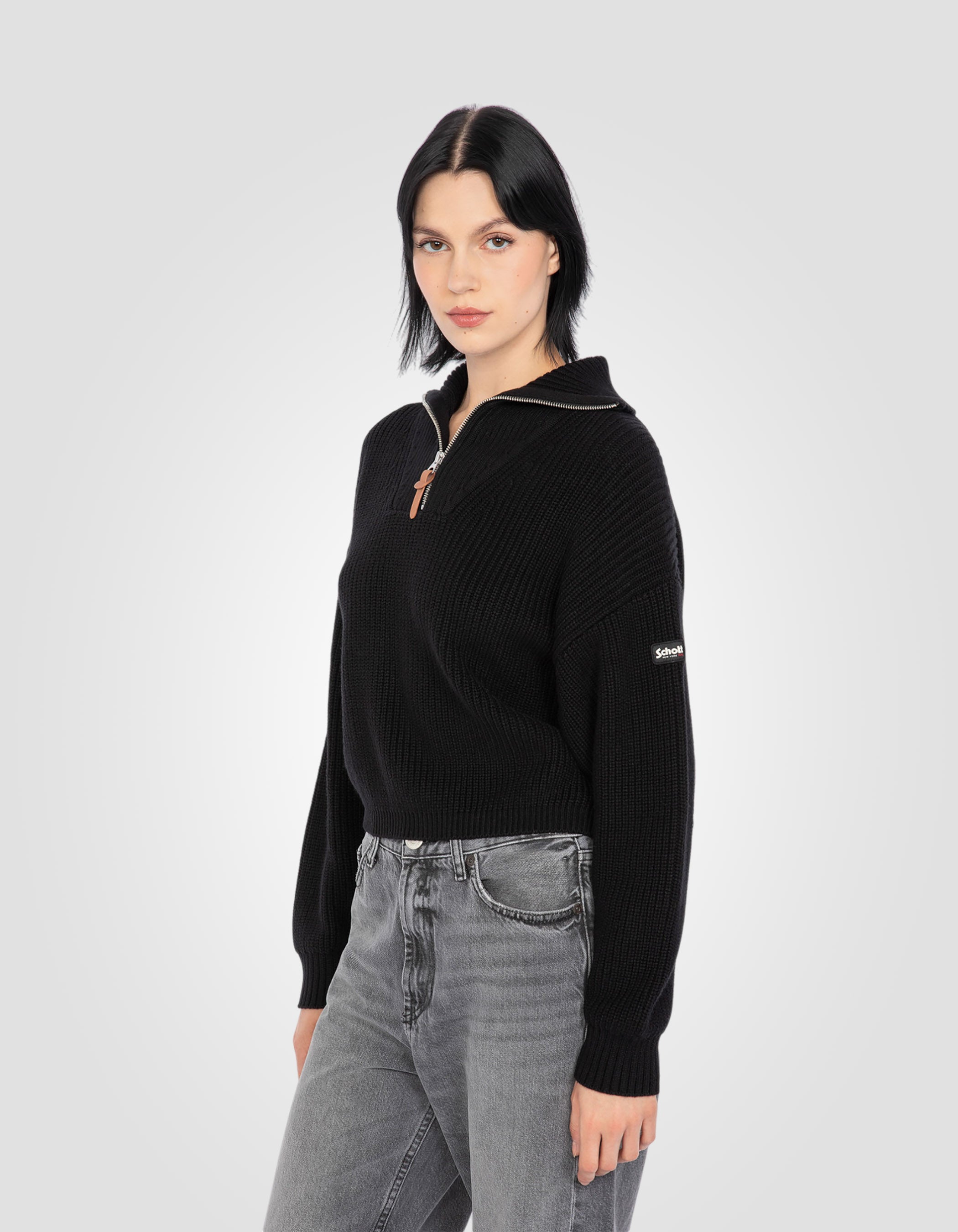 Crop Trucker sweater-5