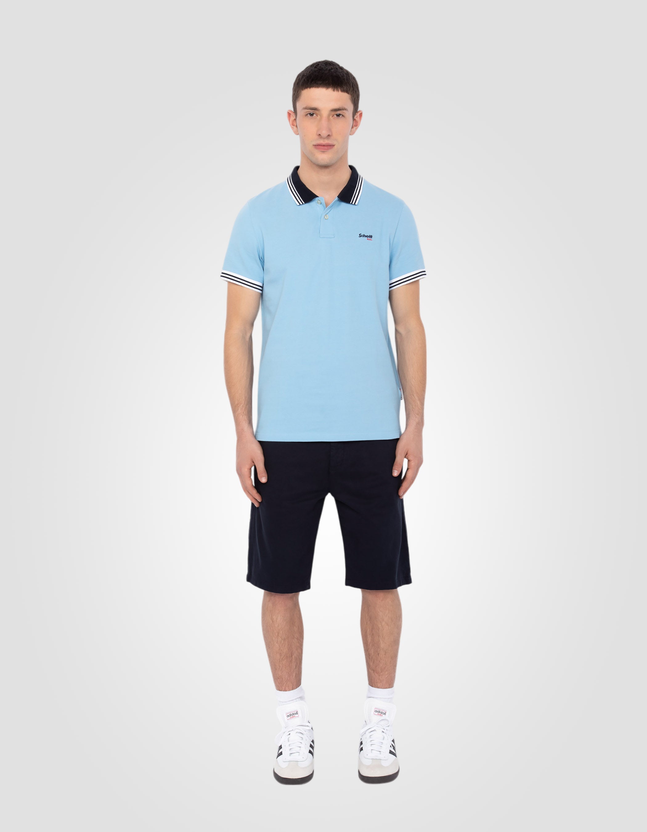 Cotton pique polo shirt-1