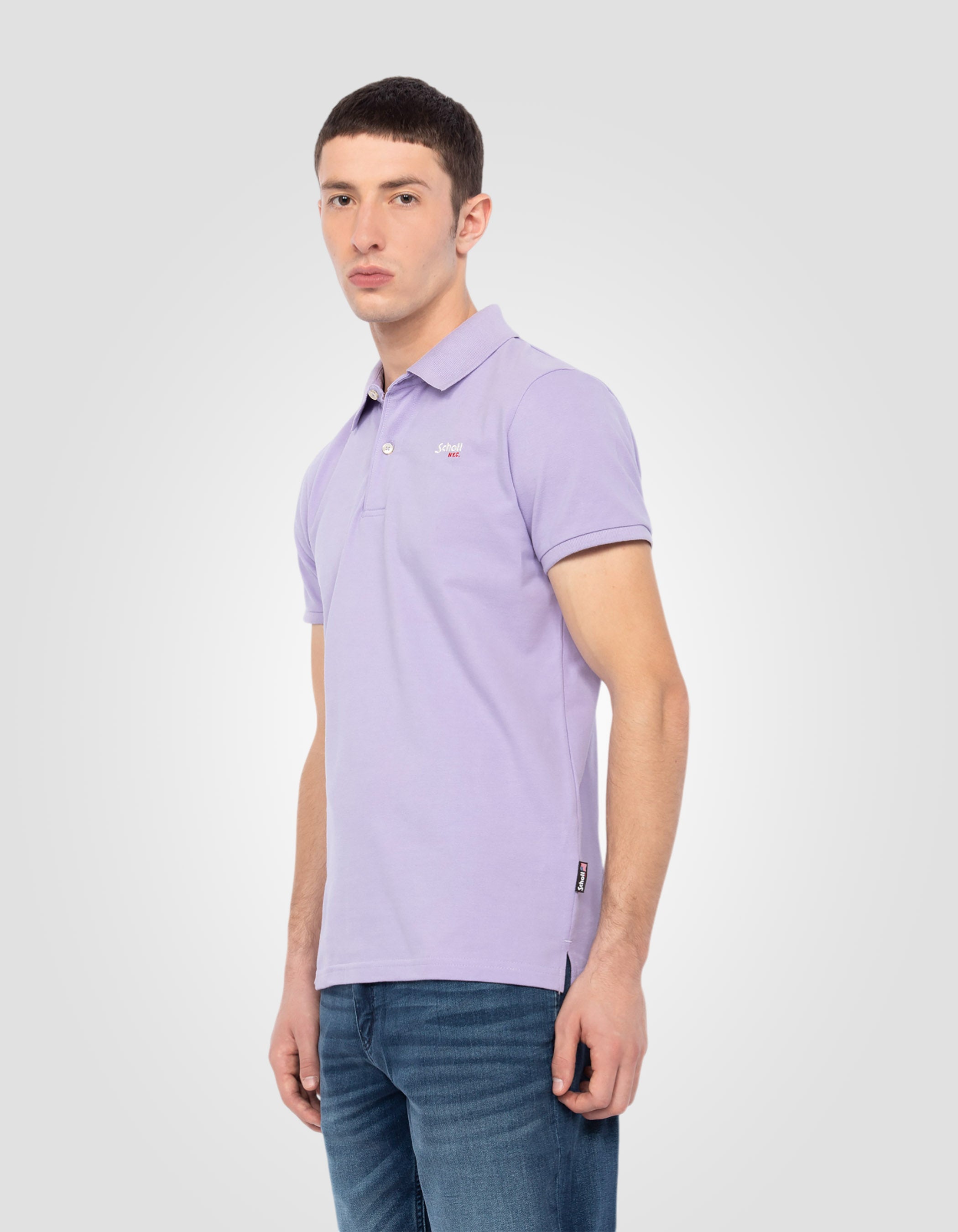 Cotton pique polo shirt-3