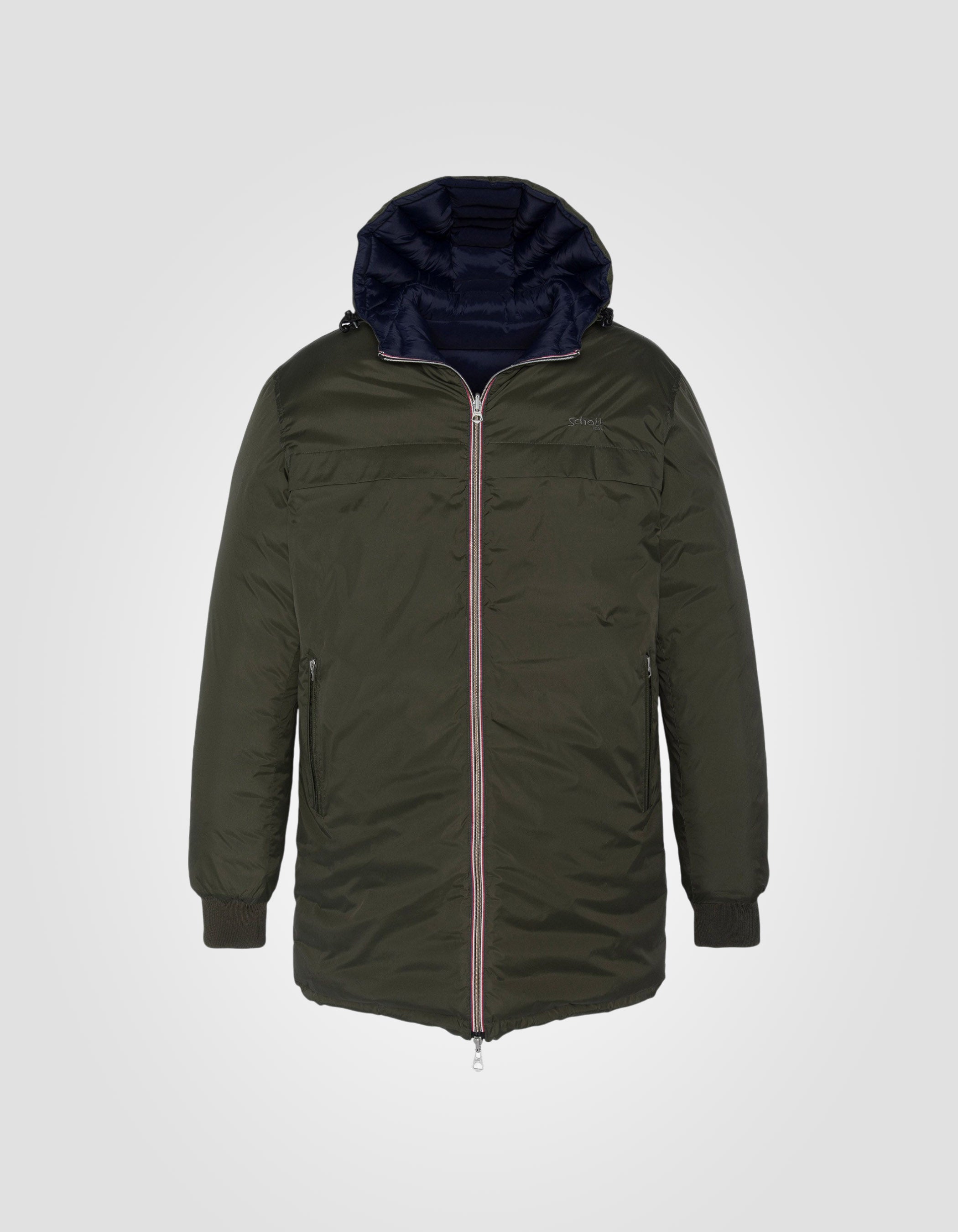 Reversible long puffer jacket-1