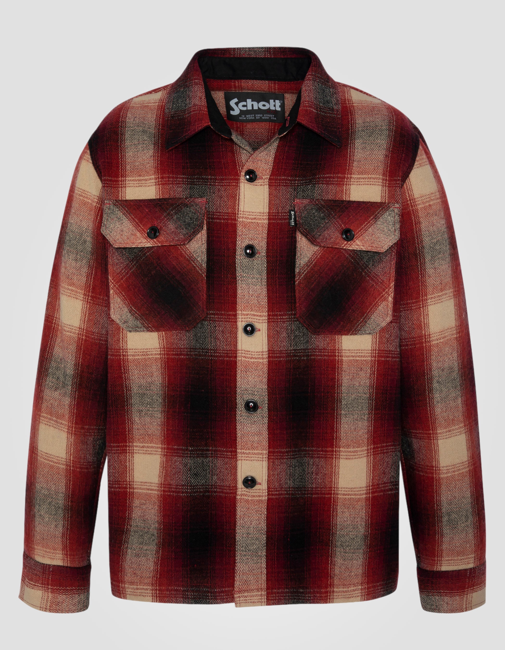 Work plaid overshirt-2