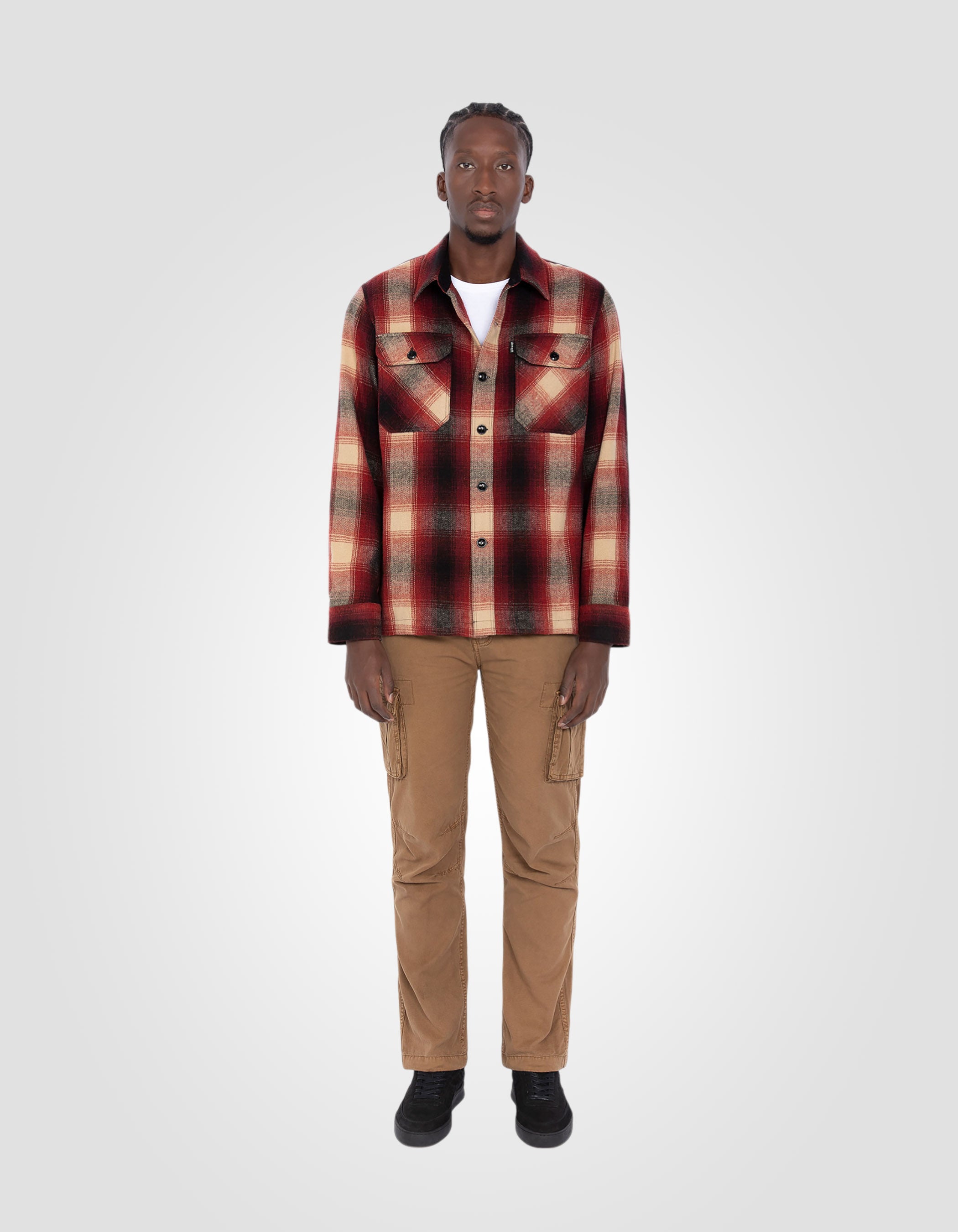 Work plaid overshirt-1