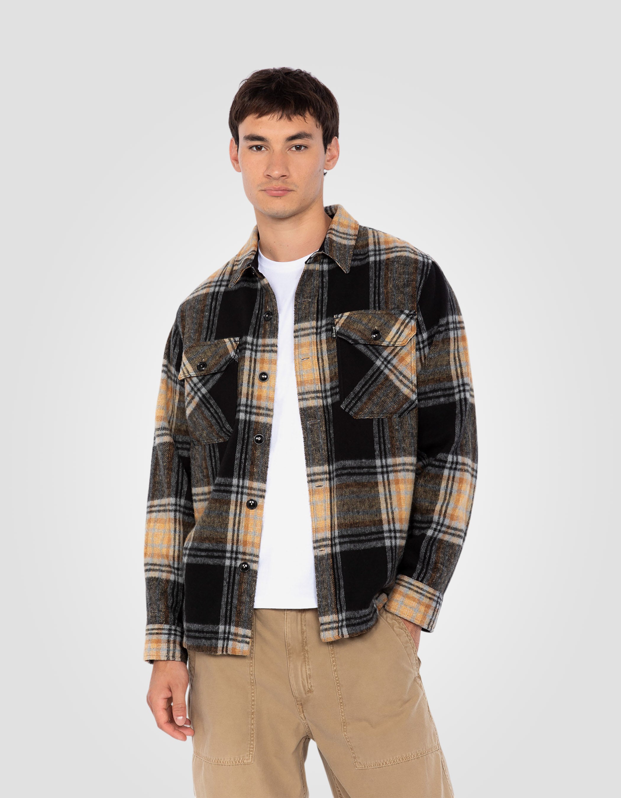 Work plaid overshirt-3