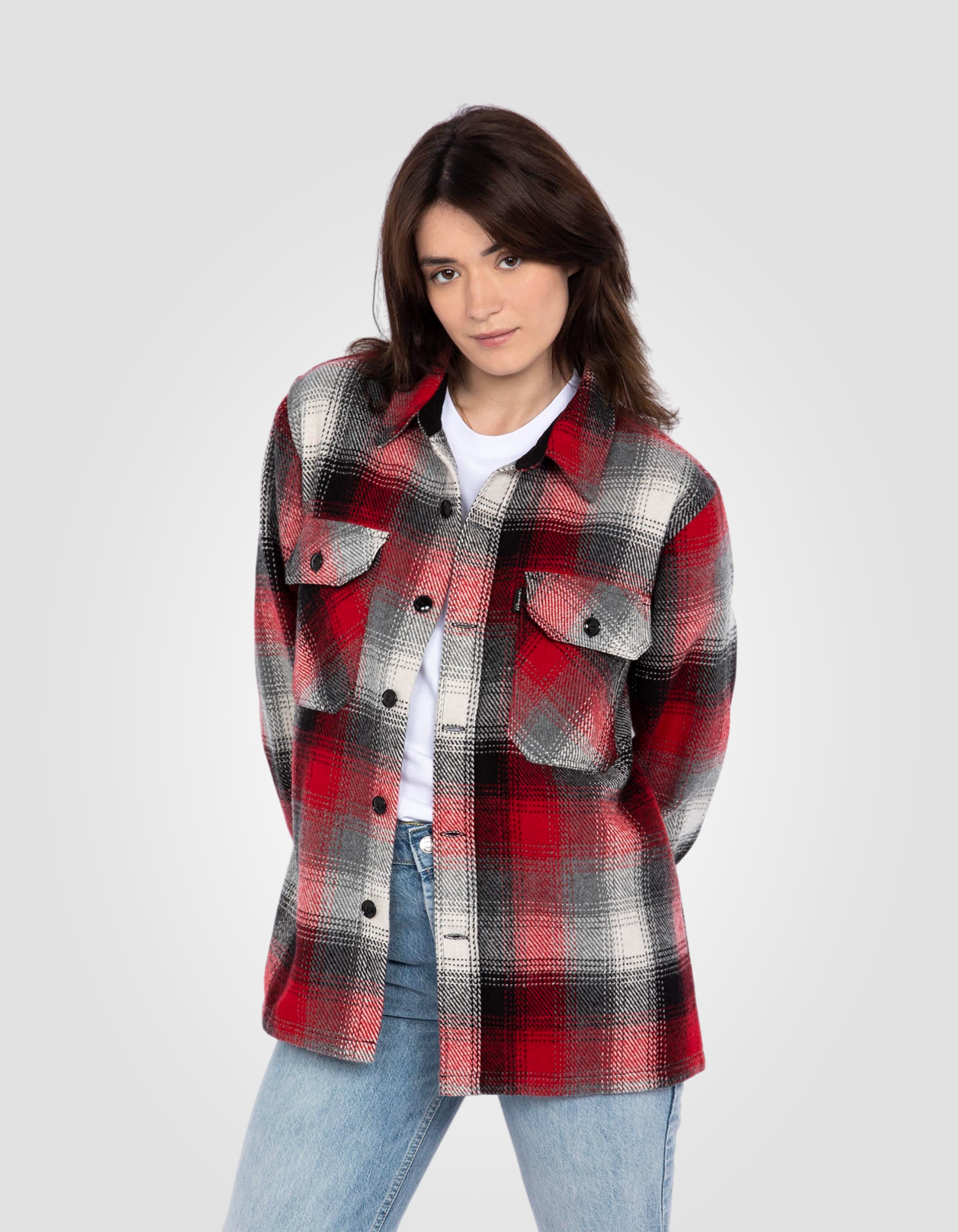 Work plaid overshirt-3