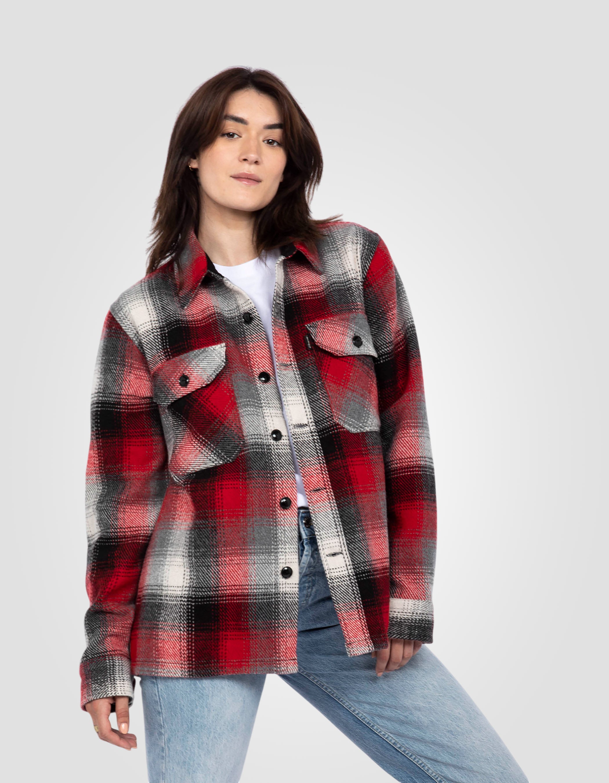 Work plaid overshirt-4