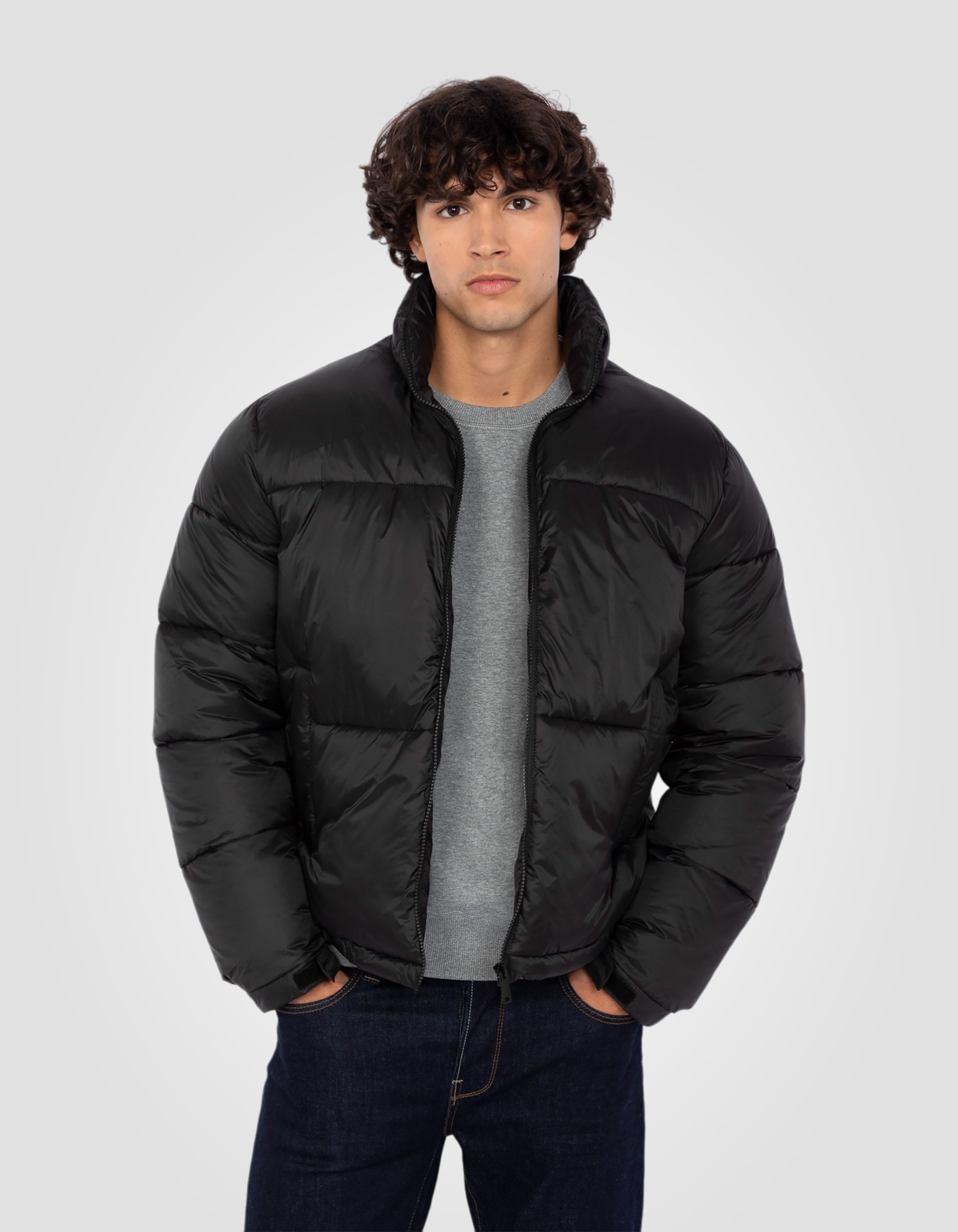 Recycled nylon puffer jacket-3