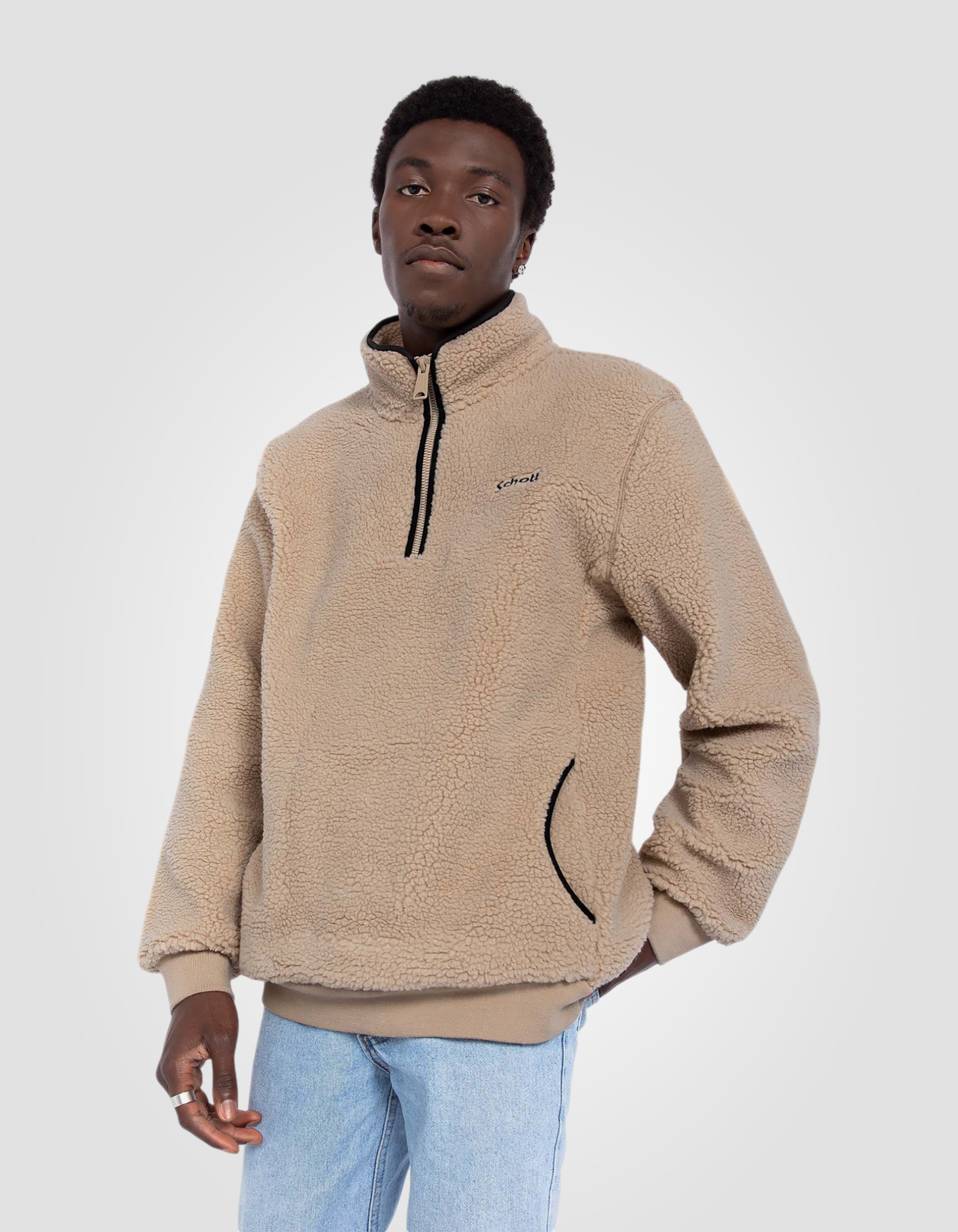 Sherpa trucker sweatshirt-3