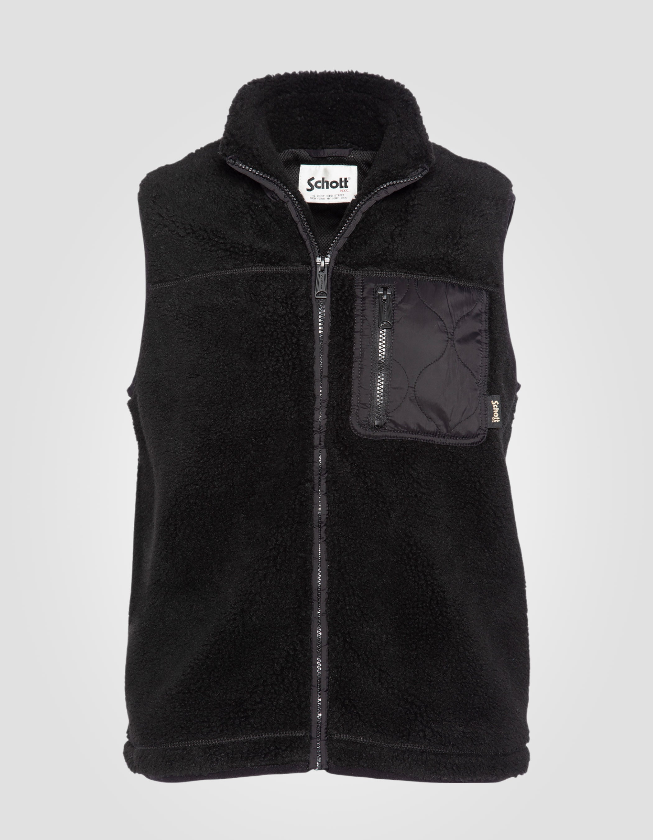 Sleeveless Sherpa zip vest-1