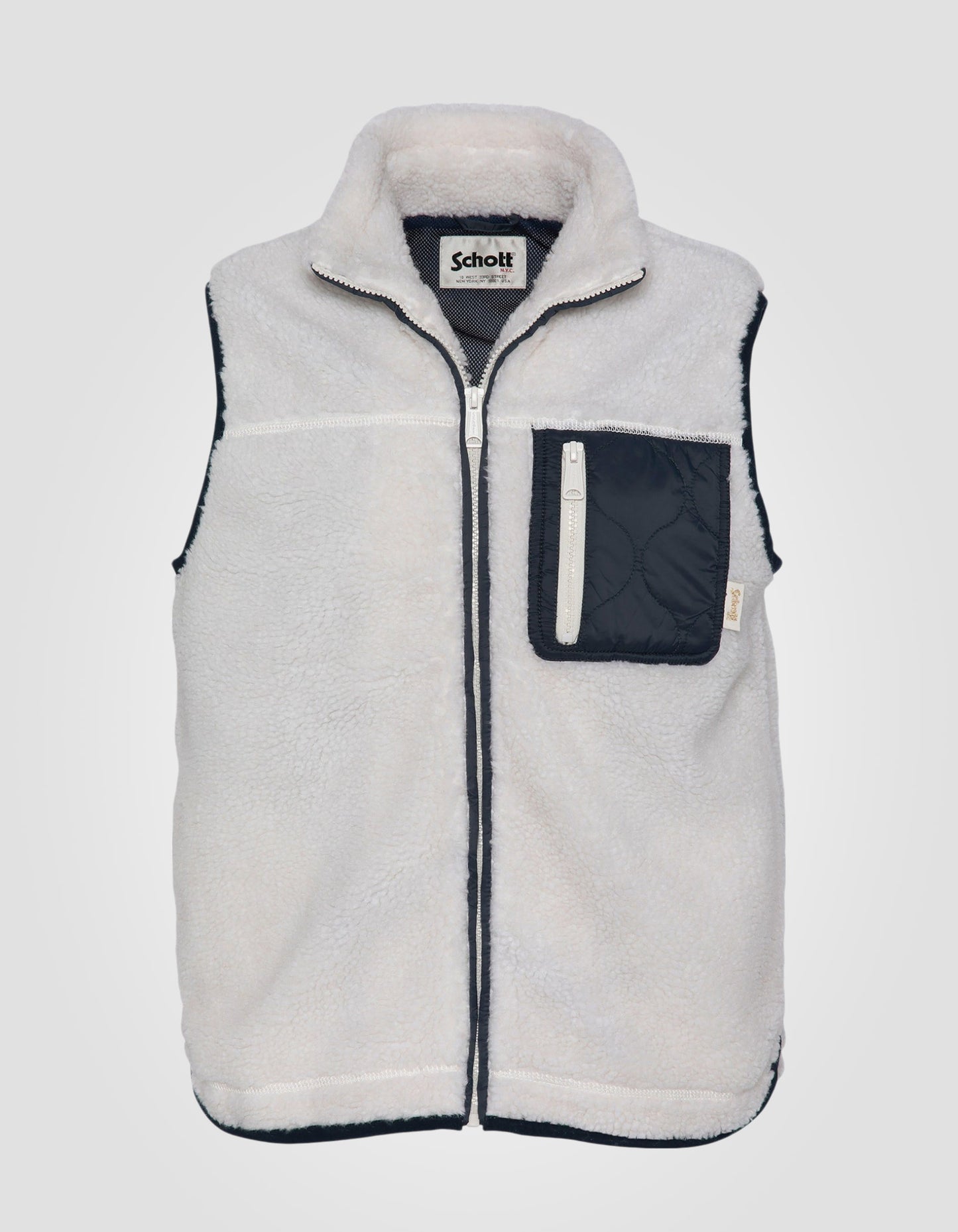 Sleeveless Sherpa zip vest