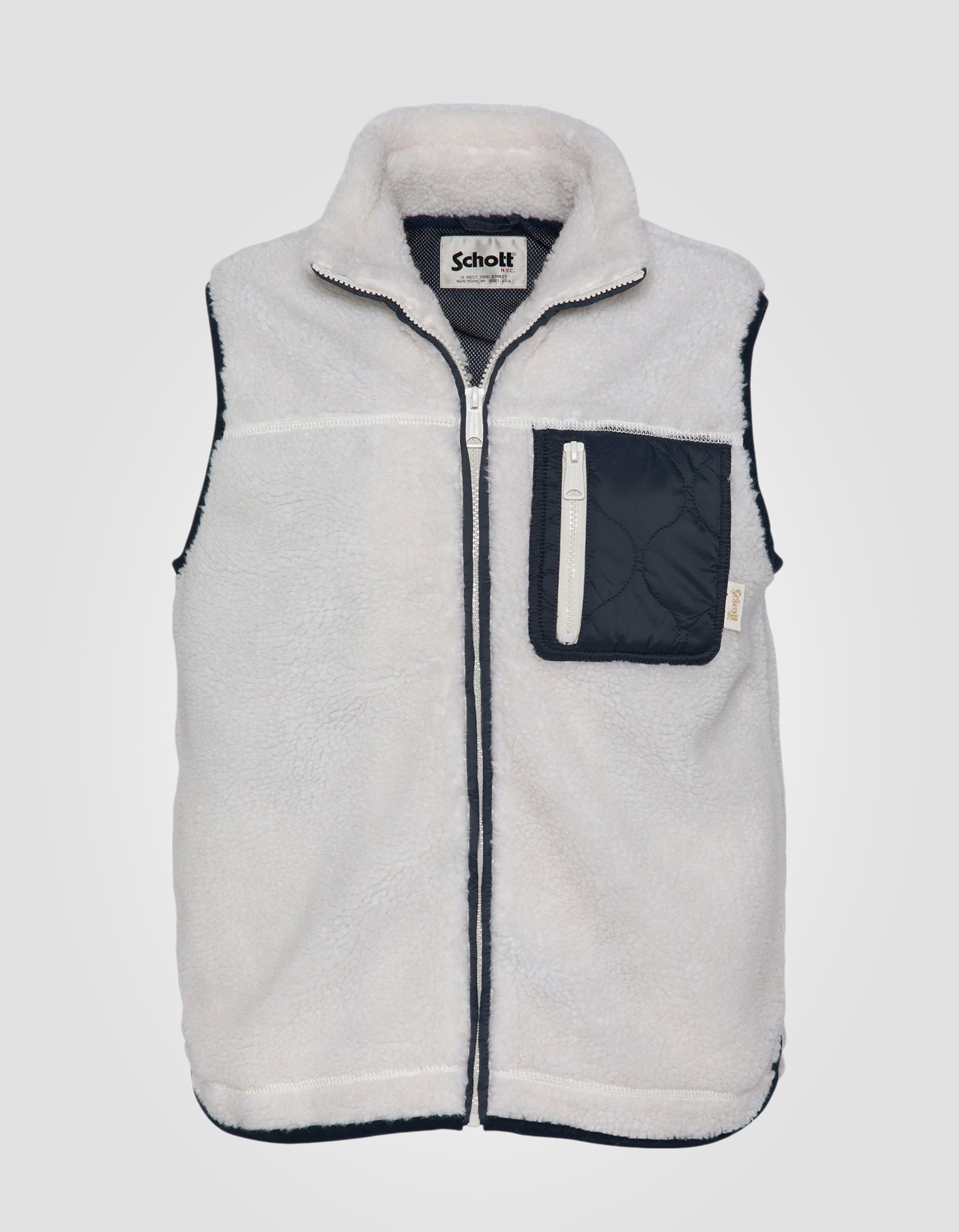 Sleeveless Sherpa zip vest-2