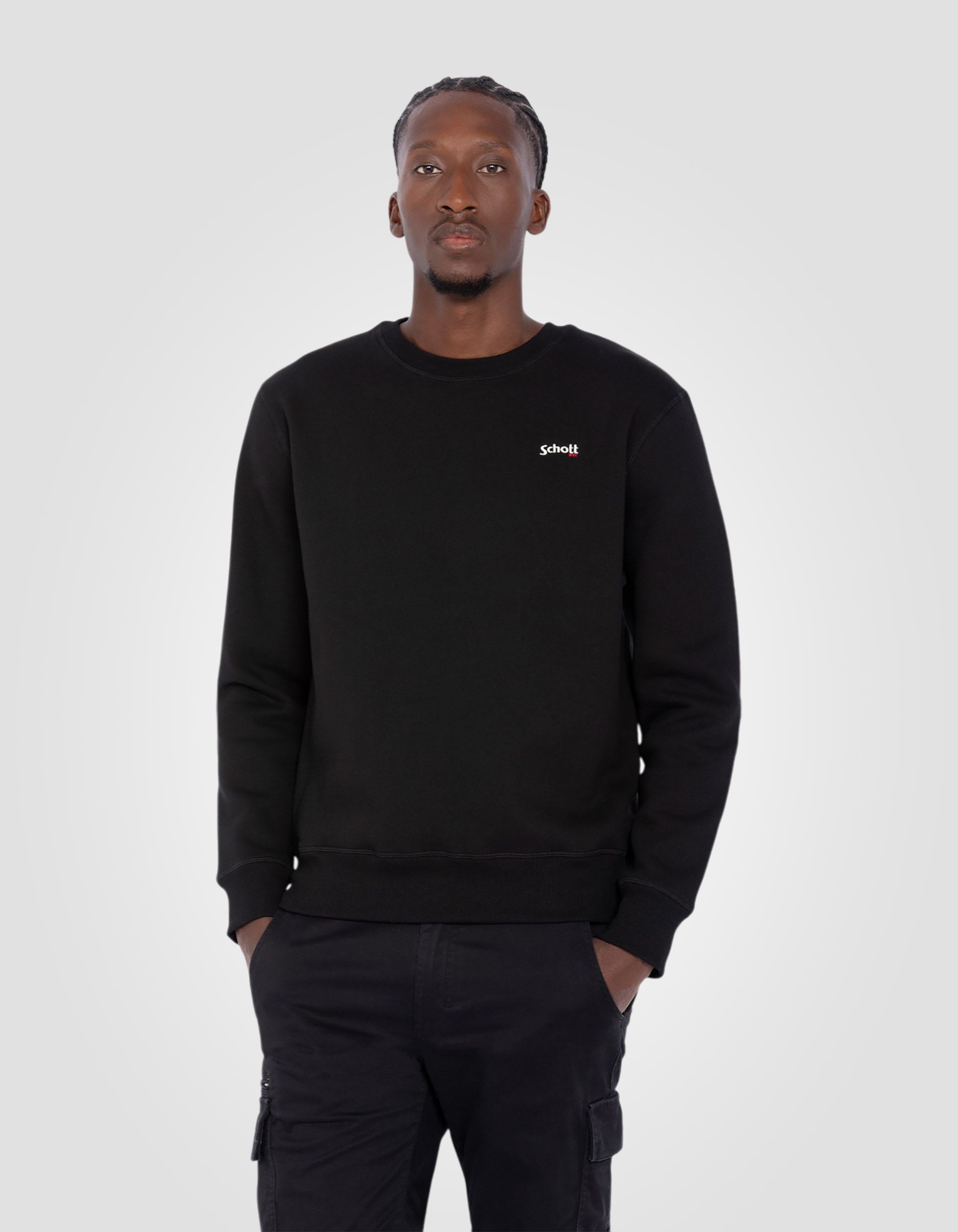 Crewneck sweatshirt in thick fleece-3