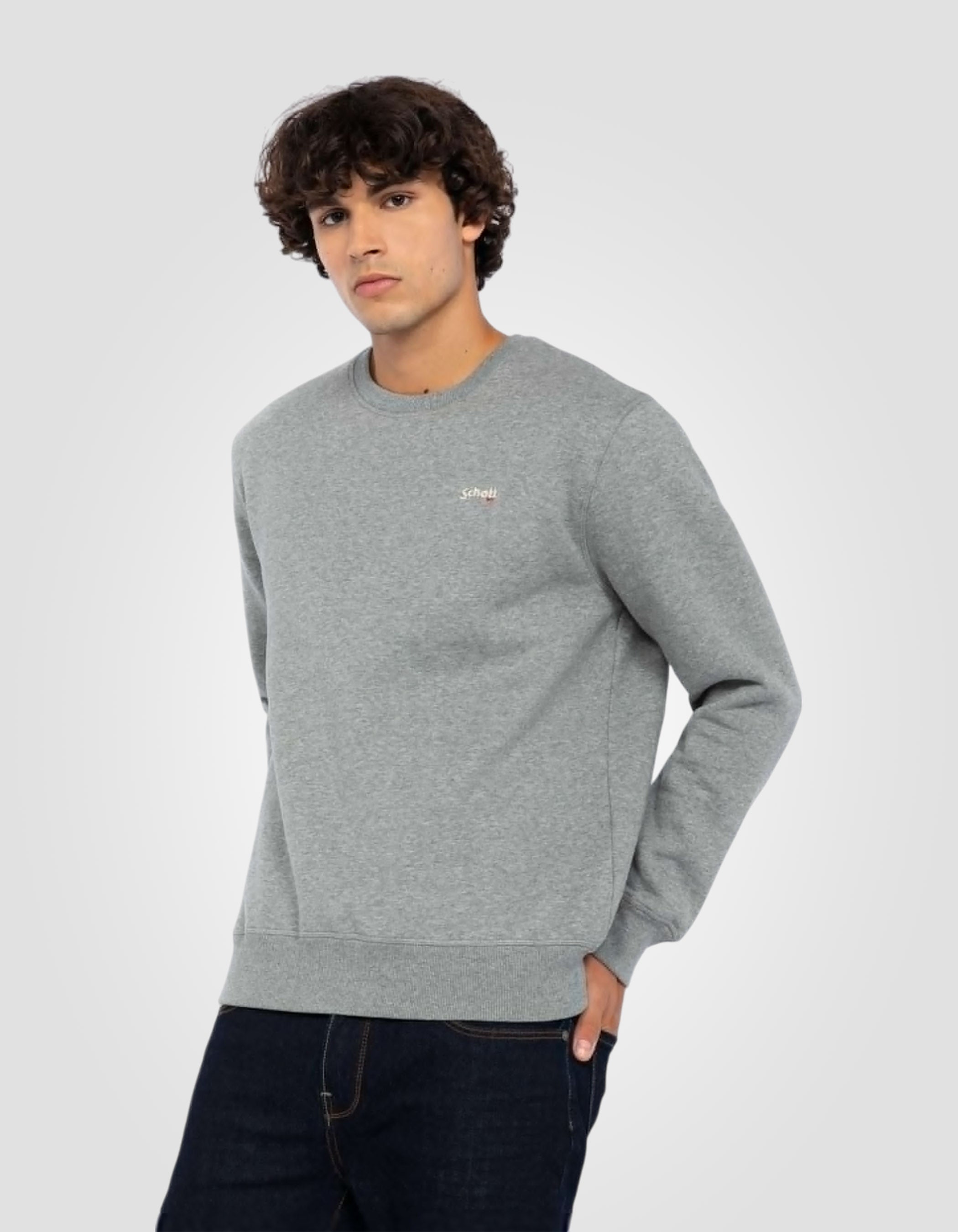 Crewneck sweatshirt in thick fleece-3