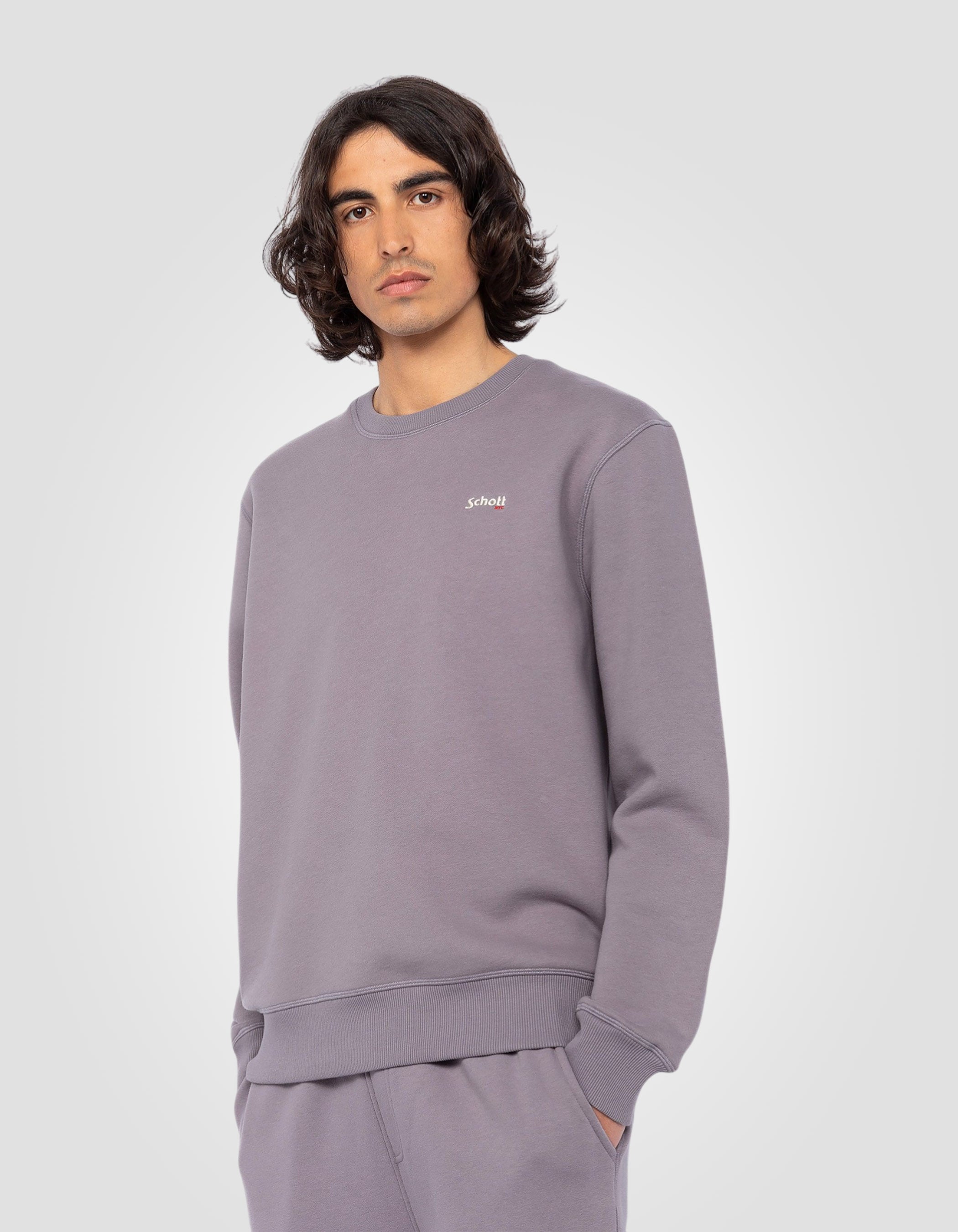 Crewneck sweatshirt in thick fleece-3