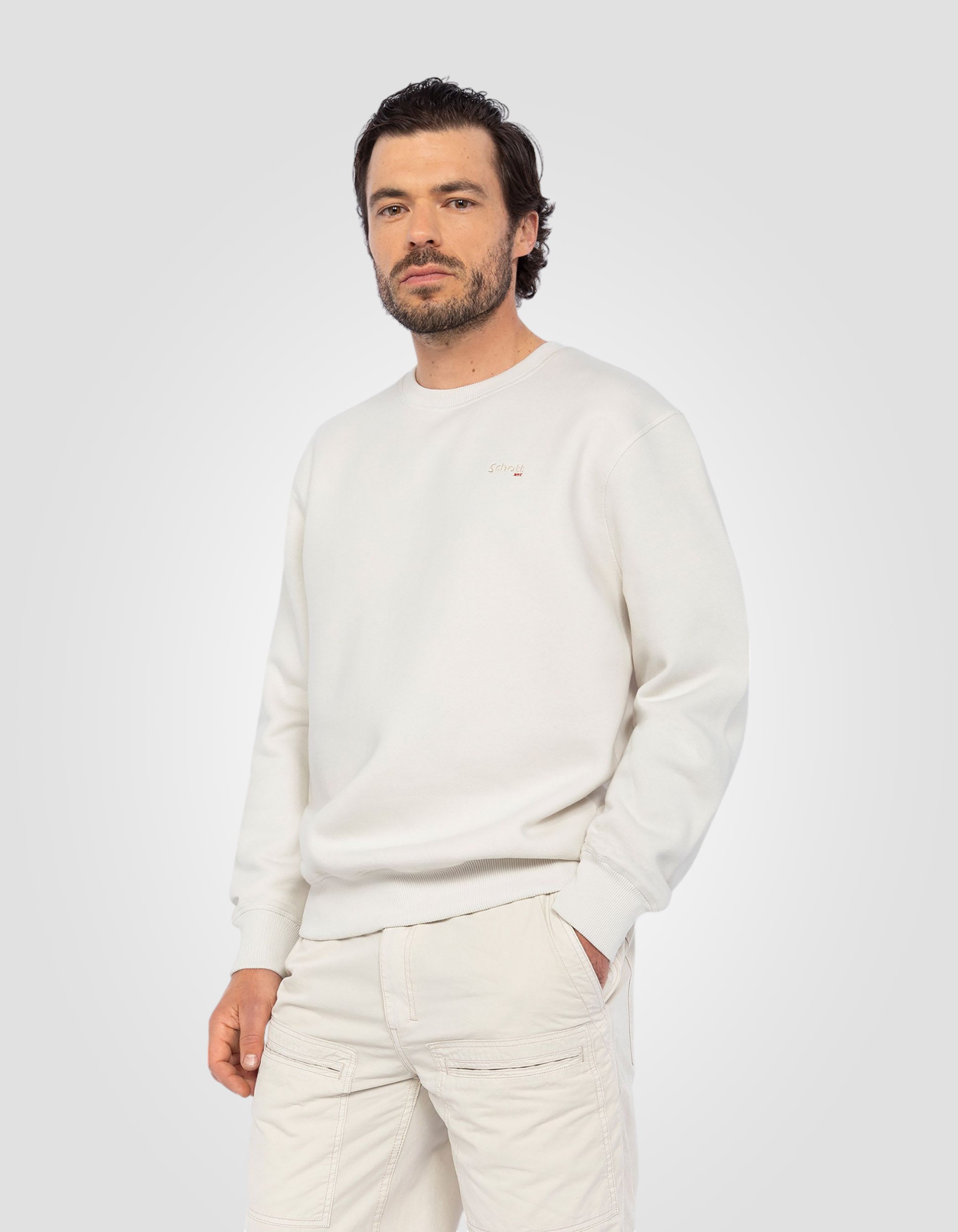 Crewneck sweatshirt in thick fleece-3