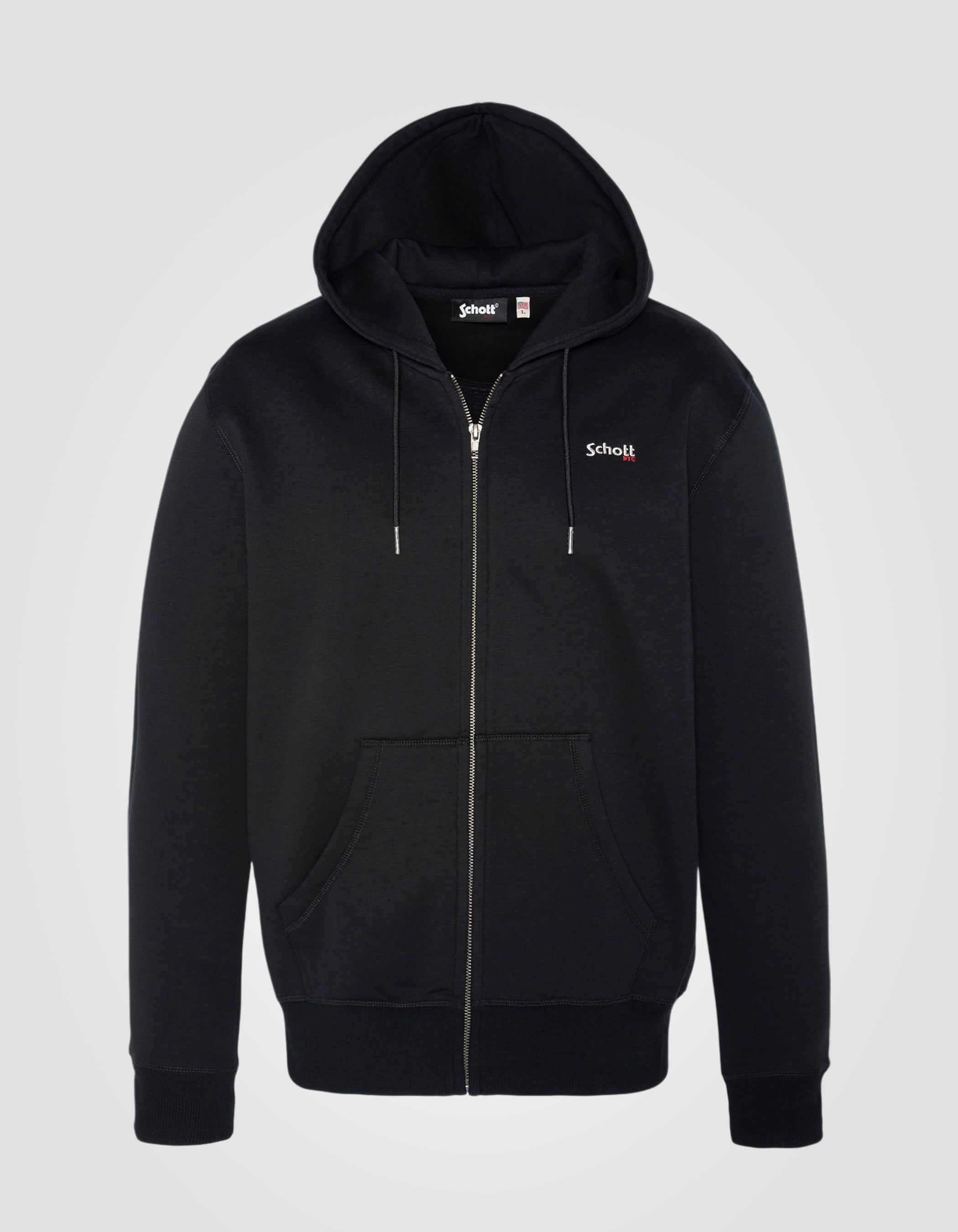 Zip hoodie in thick fleece-1