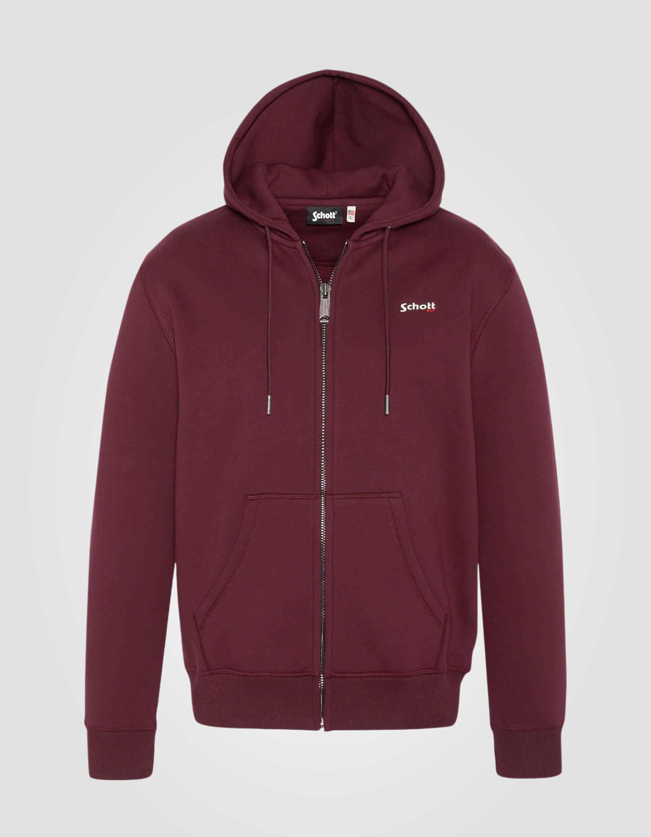 Zip hoodie in thick fleece-1