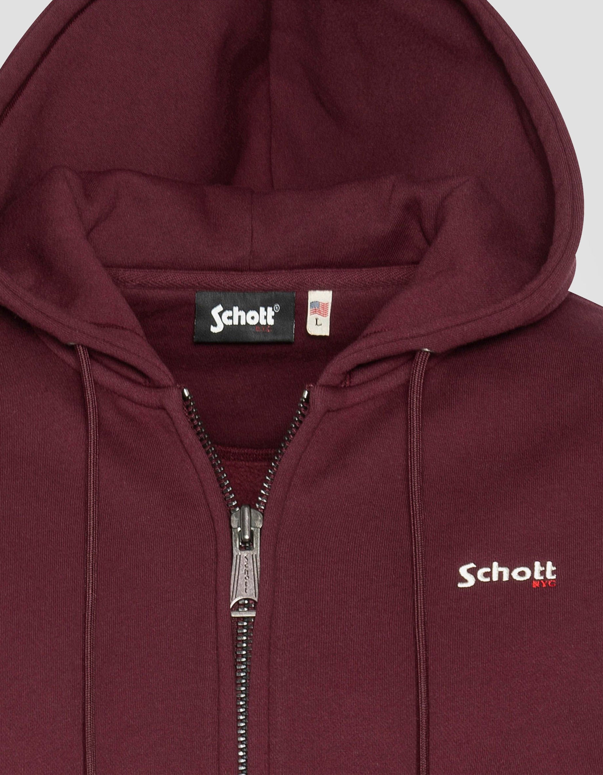 Zip hoodie in thick fleece-3