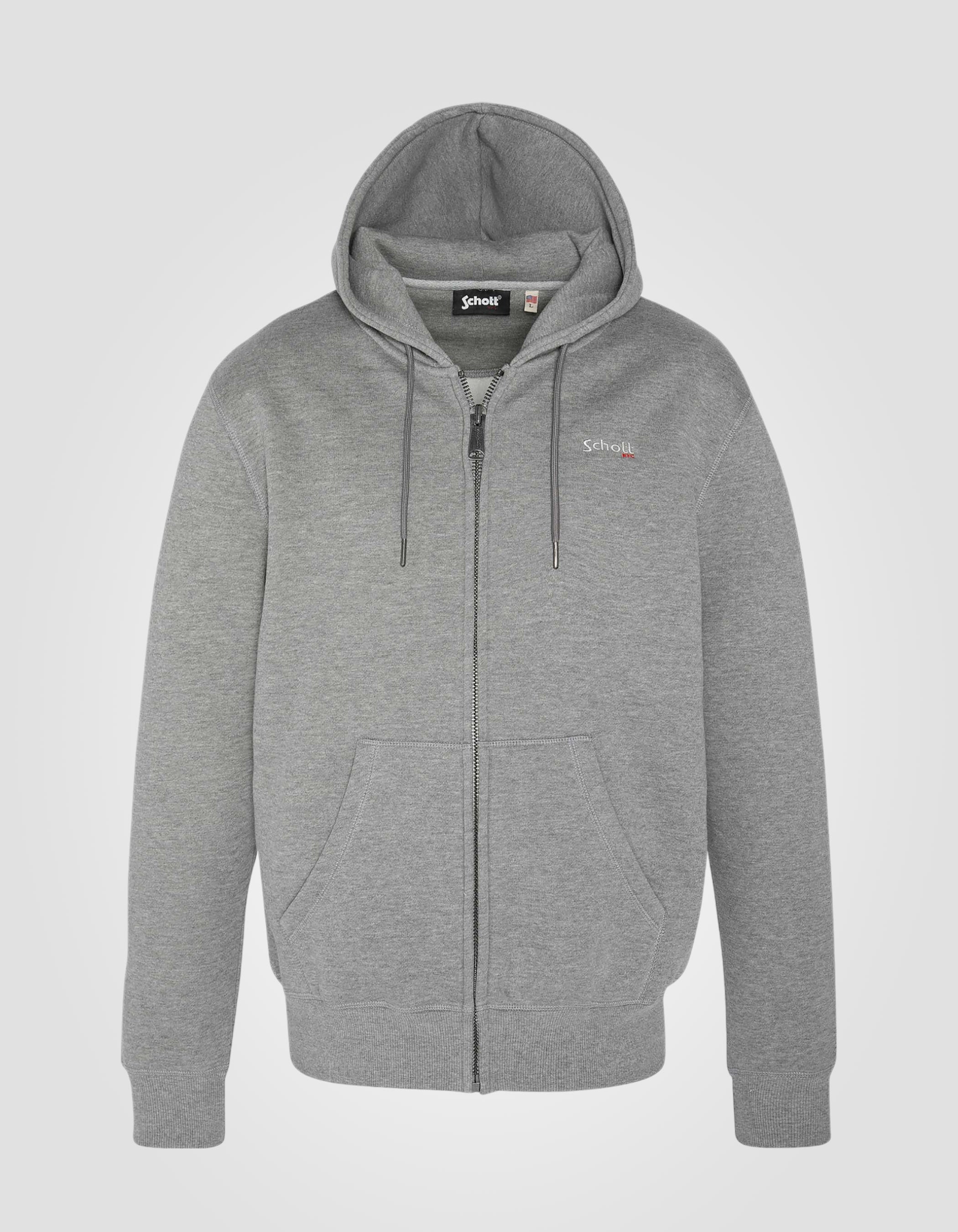 Zip hoodie in thick fleece-1