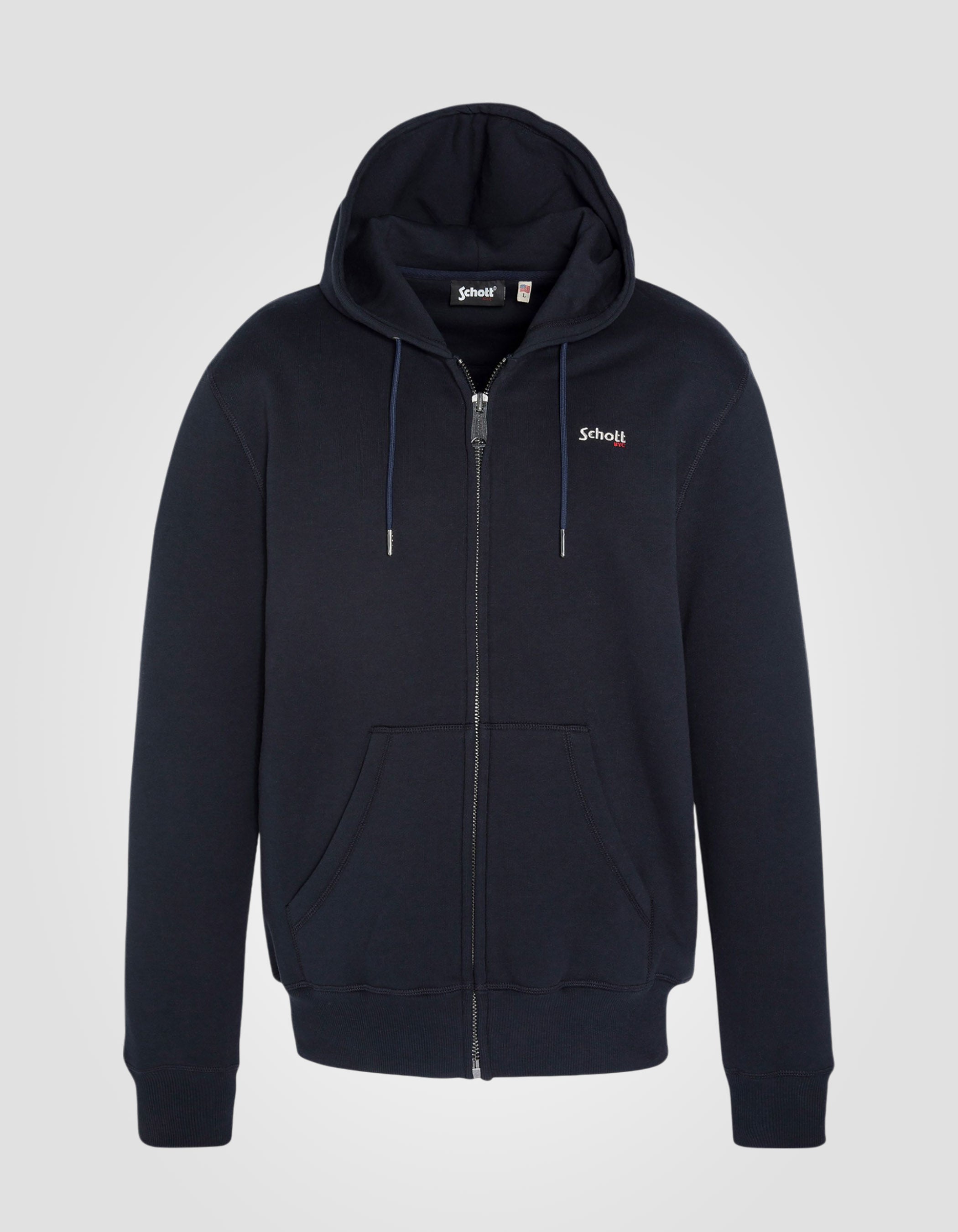 Zip hoodie in thick fleece-2