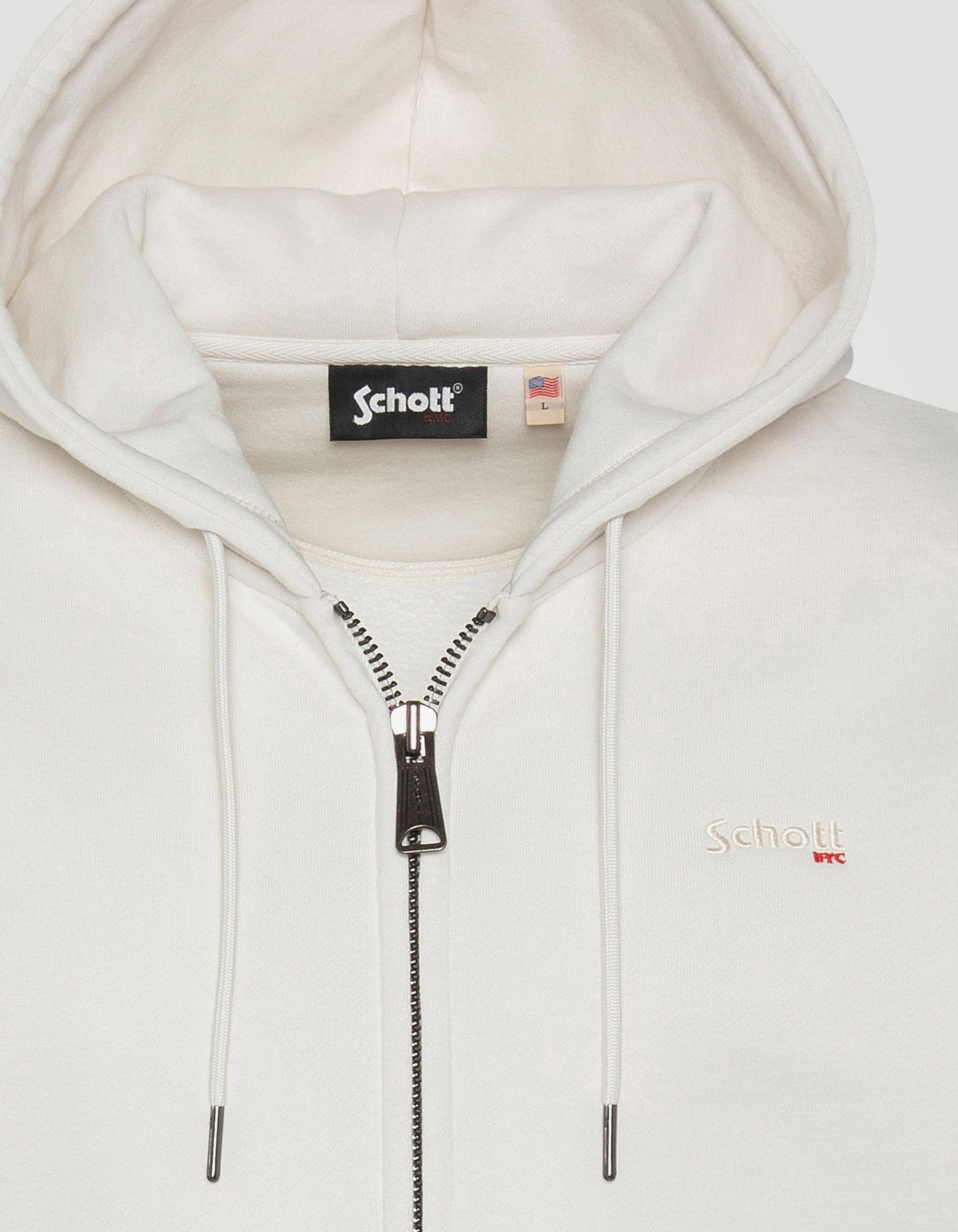 Zip hoodie in thick fleece-3