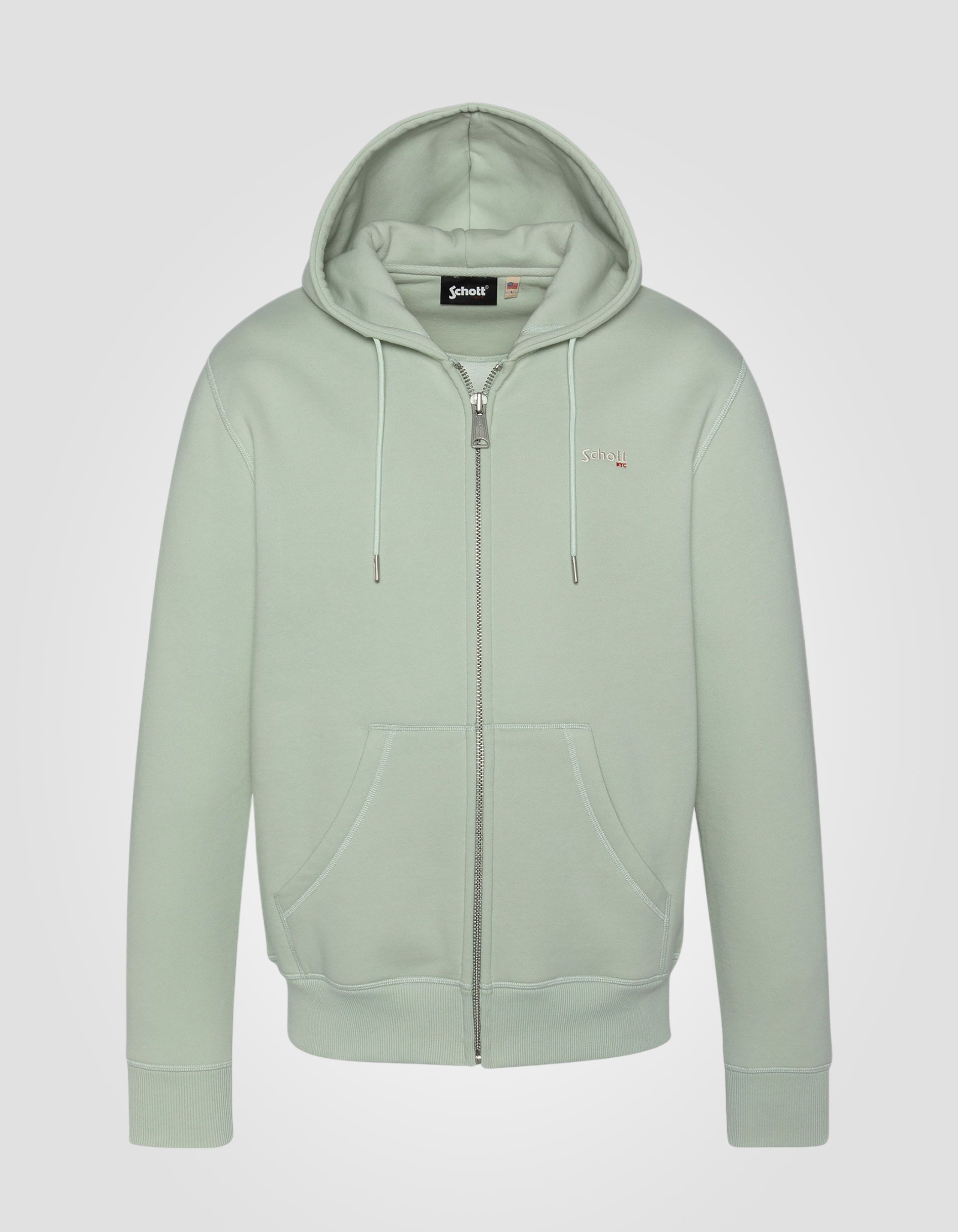 Zip hoodie in thick fleece-1